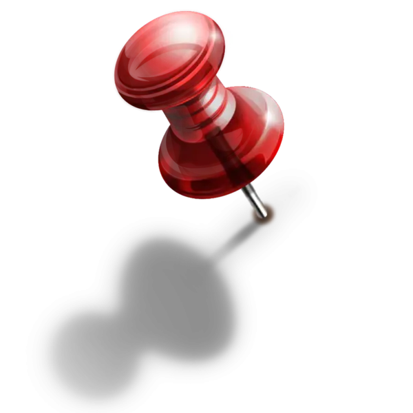 Red Push Pin for Boards and Papers