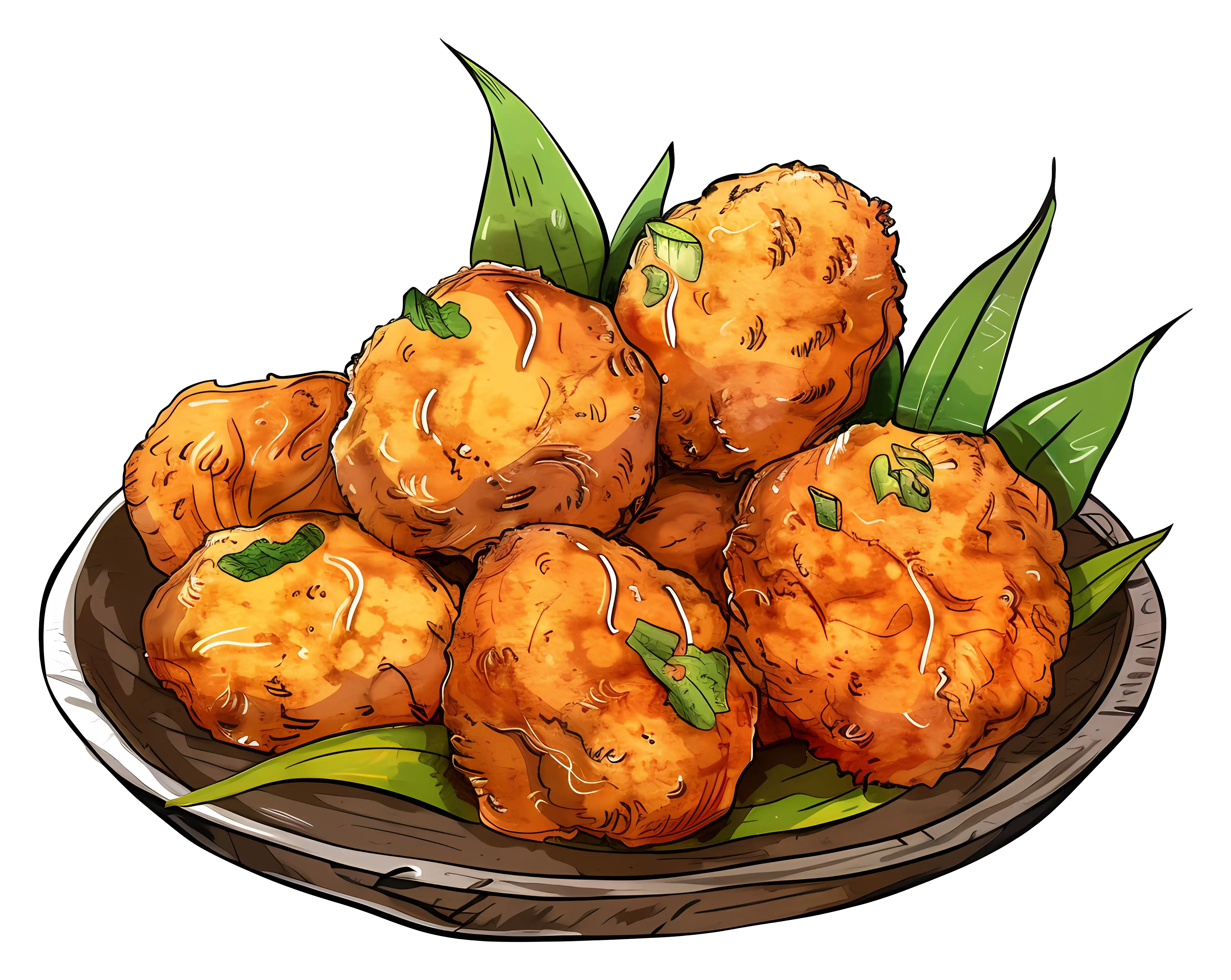 Plate of Golden Fried Balls