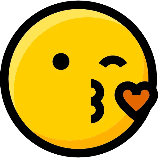 Yellow Emoji Blowing a Kiss