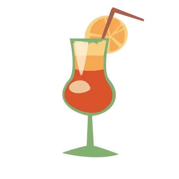 Refreshing Cocktail with Orange Garnish
