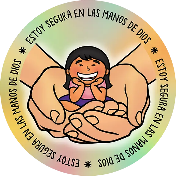 Child in Hands Illustration