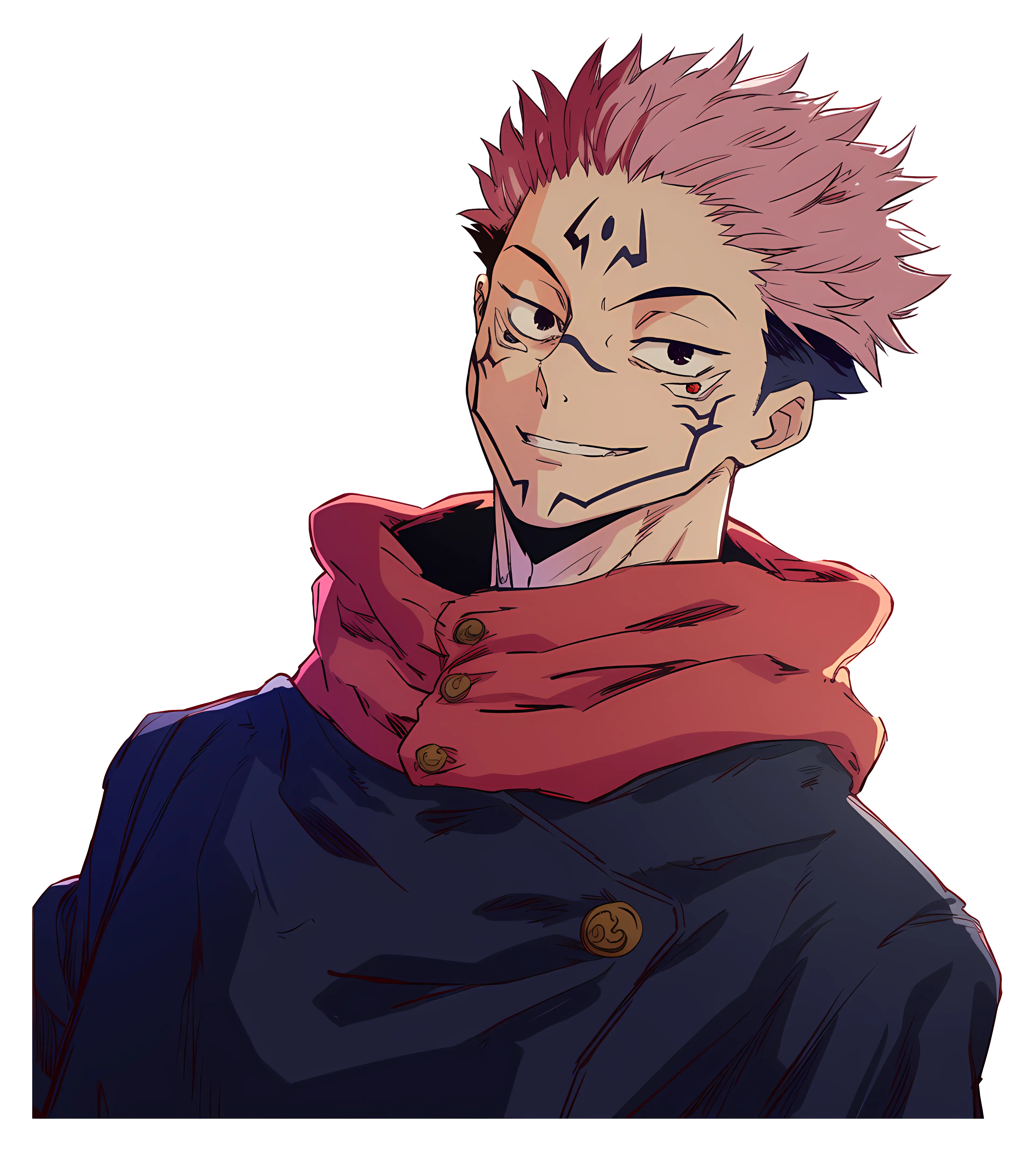 Anime Character with Red Scarf