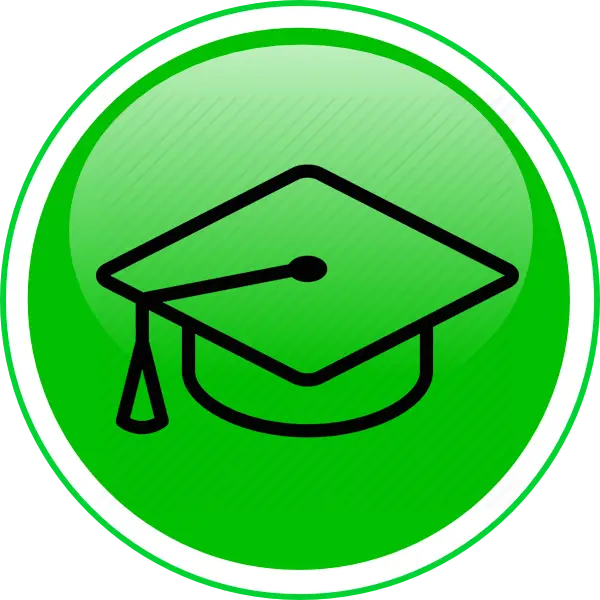 Green Graduation Cap Icon