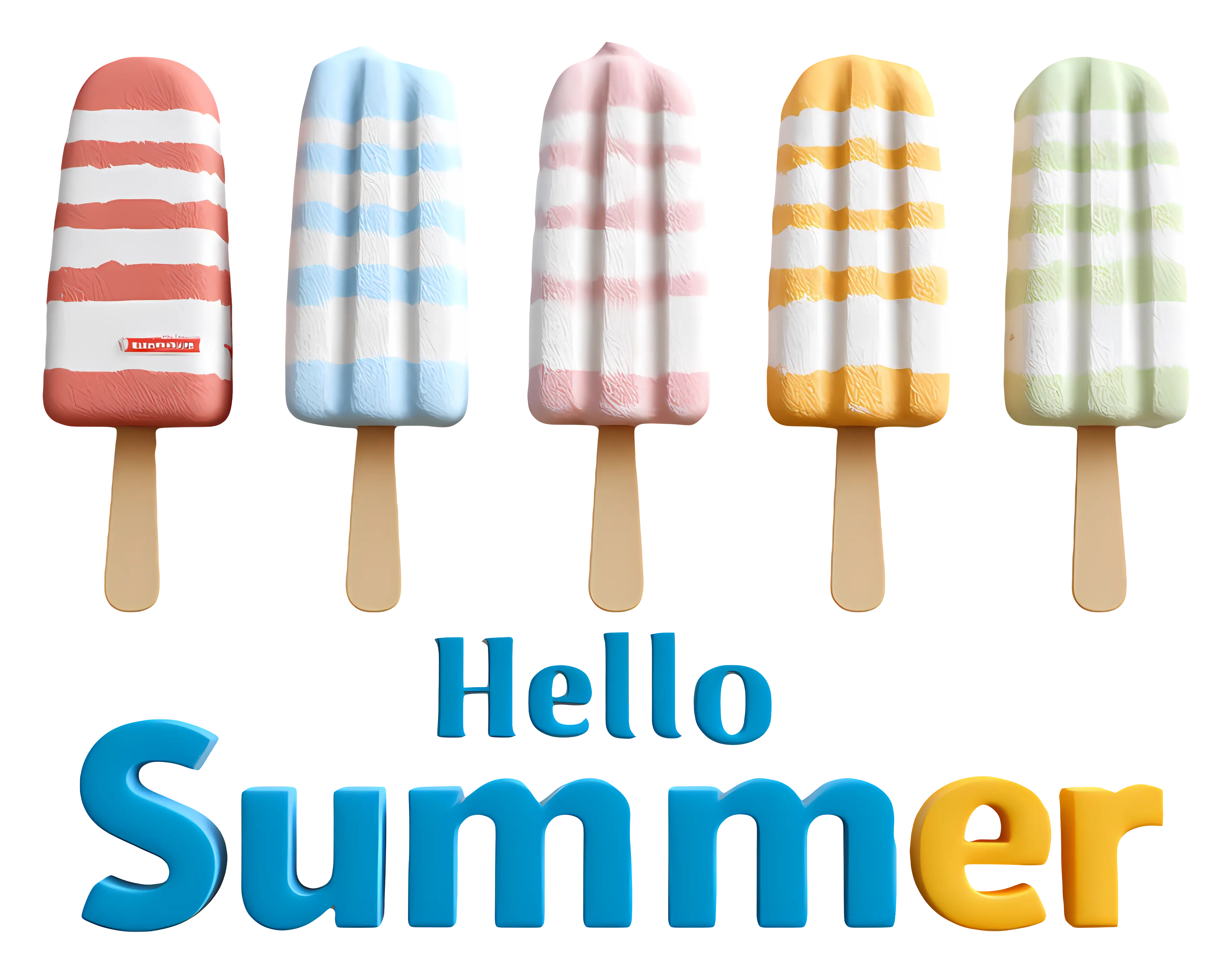 Colorful Summer Popsicles