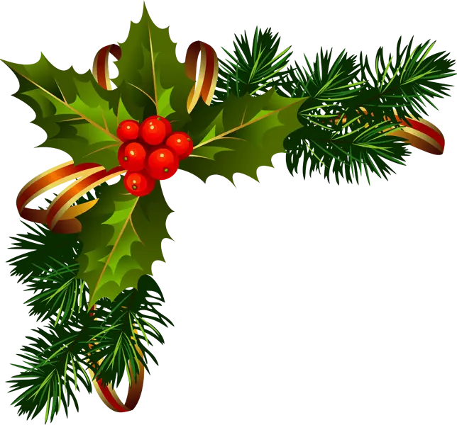 Christmas Holly Corner Decoration