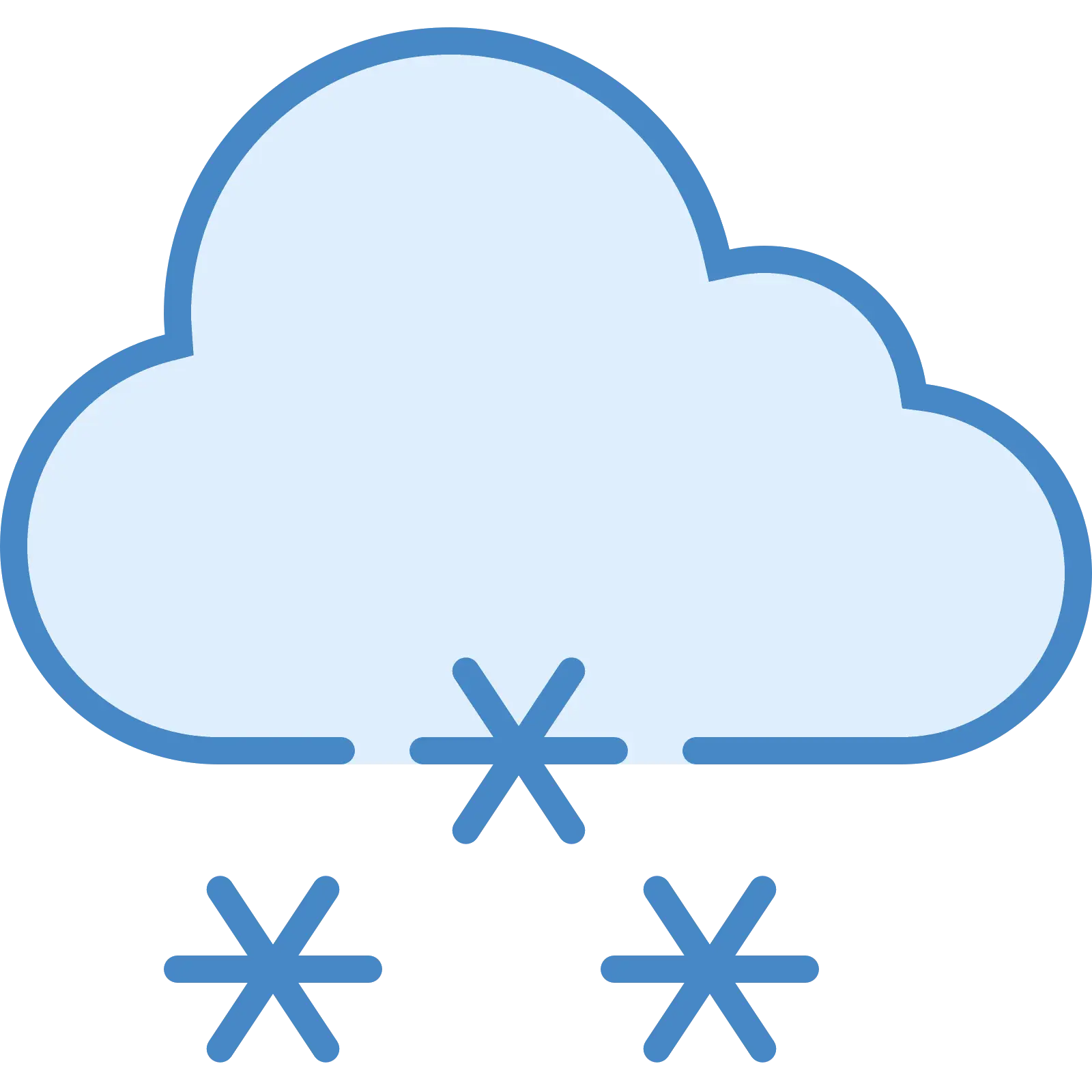 Blue Snowy Weather Icon