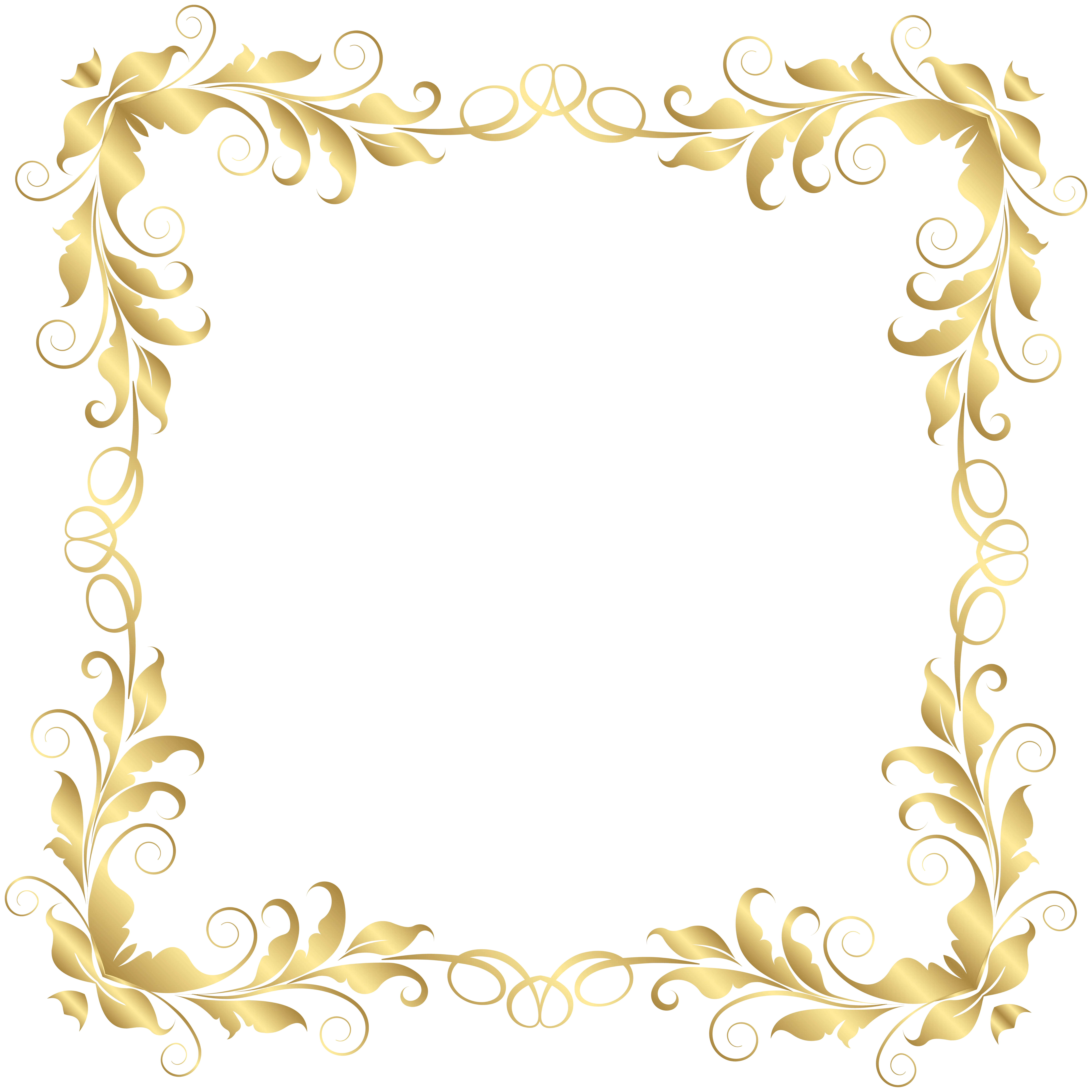 Elegant Gold Floral Border Design