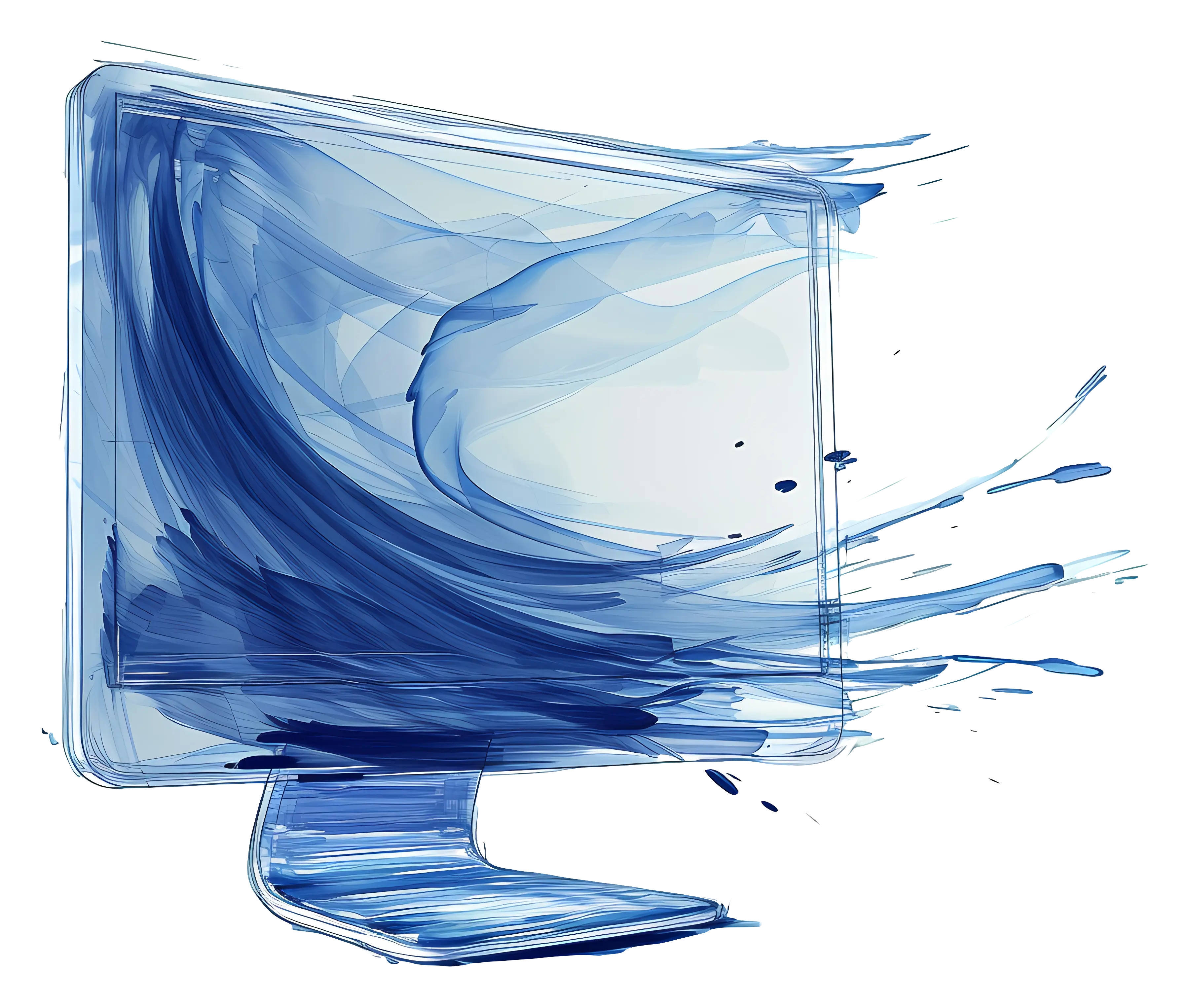 Watercolor Computer Illustration