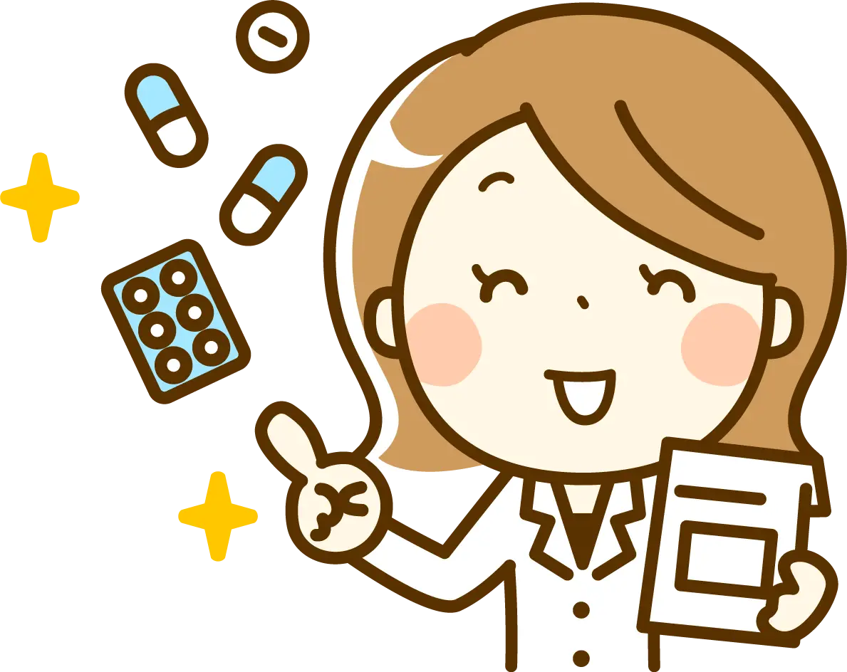 Cartoon Pharmacist with Medicine