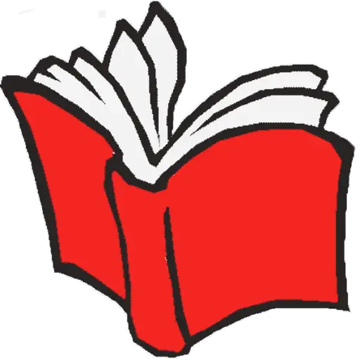 Open Red Book Cartoon Illustration