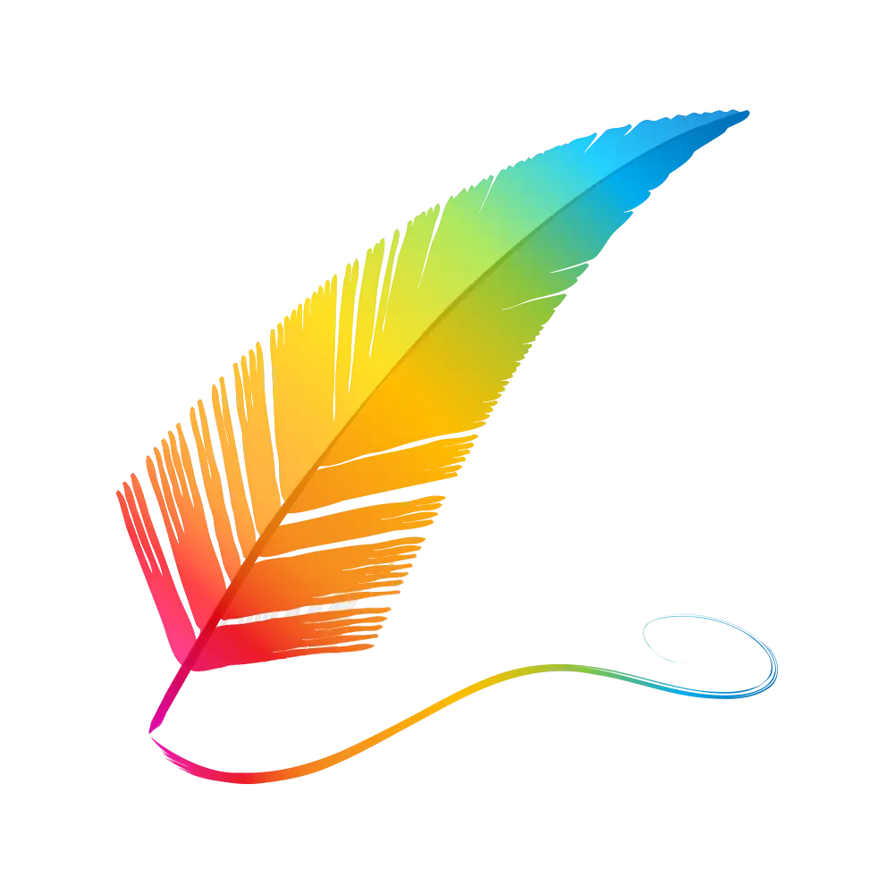 Colorful Rainbow Quill