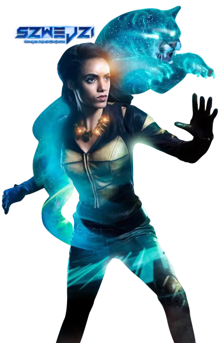 Woman with Glowing Cat in Fantasy Setting