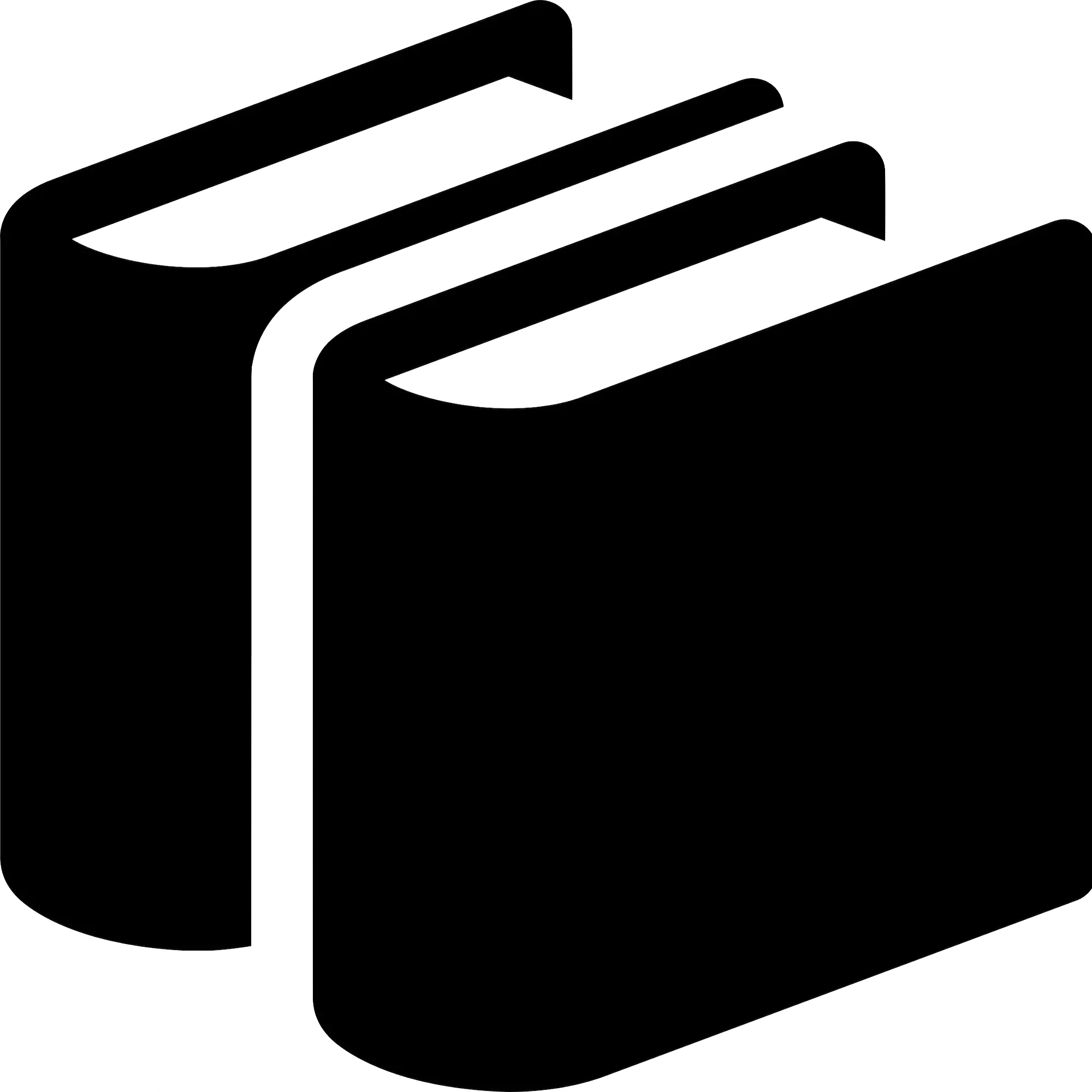 Two Black Books Icon Illustration