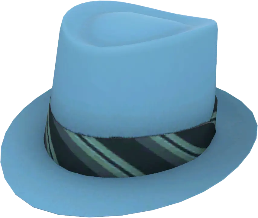 Blue Hat With Striped Band