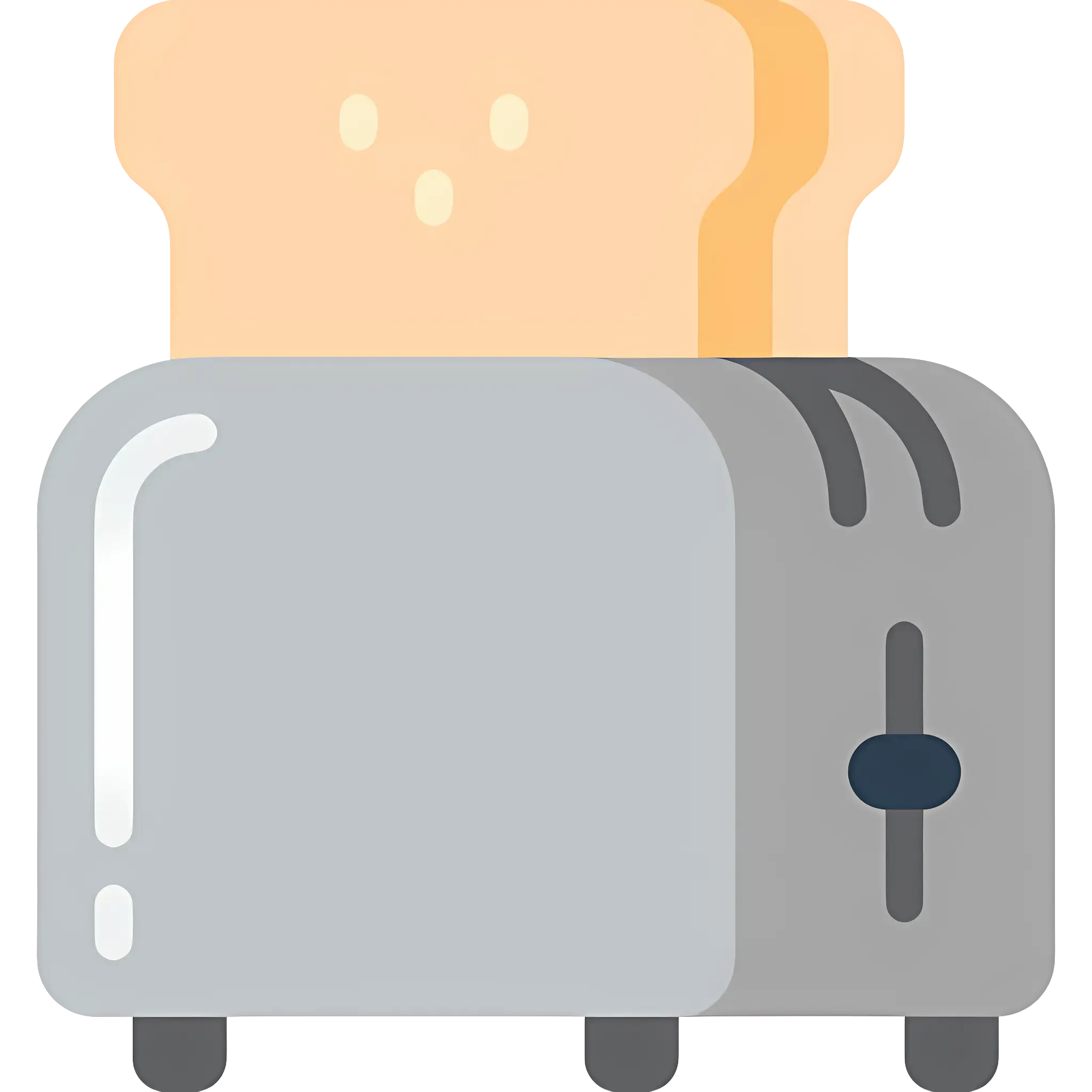 Modern Toaster with Freshly Toasted Bread