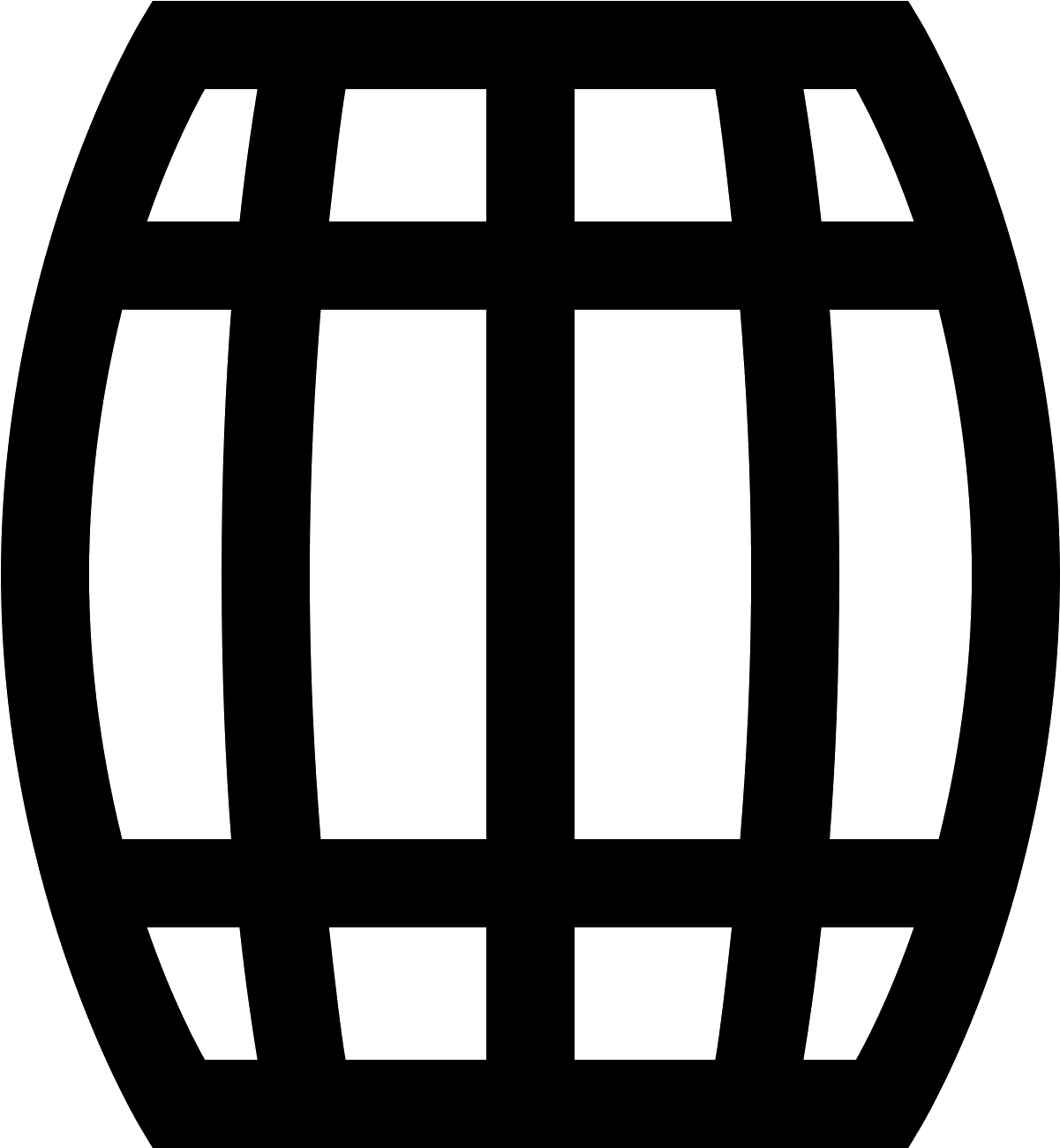 Black Barrel Silhouette Icon