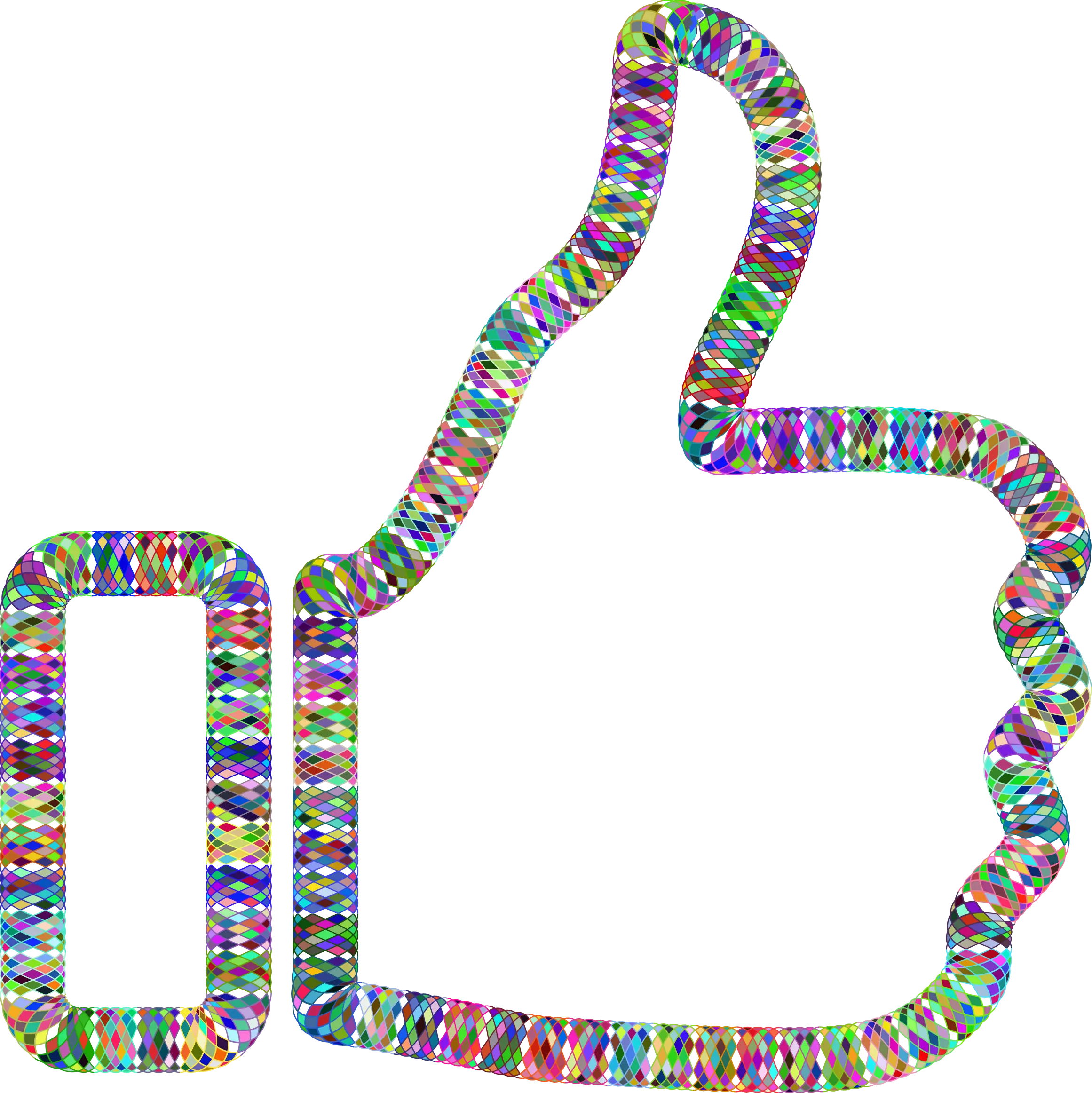 Colorful Thumbs Up Symbol
