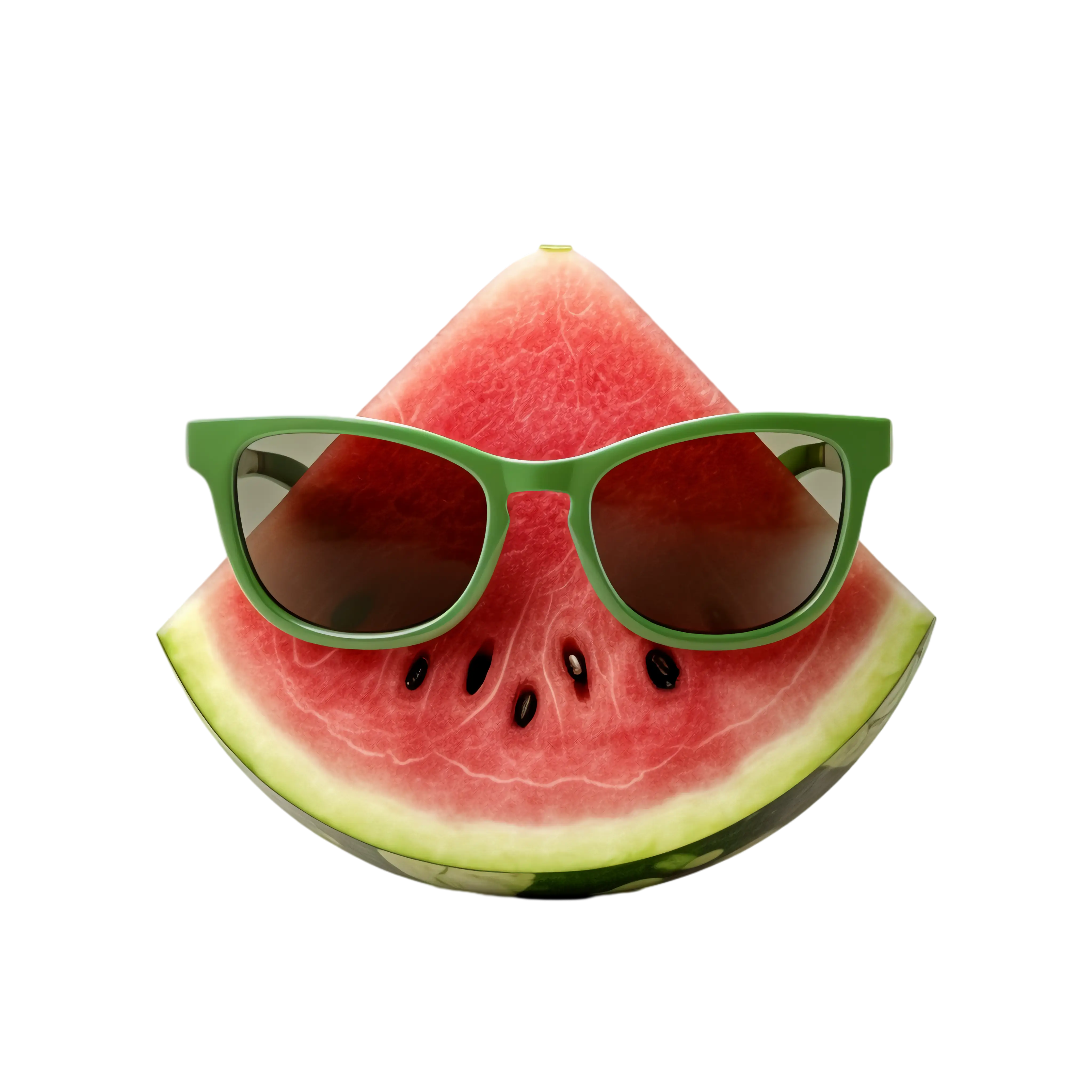 Watermelon Slice with Green Sunglasses