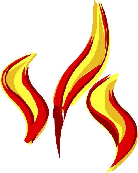 Red and Yellow Flames Symbol