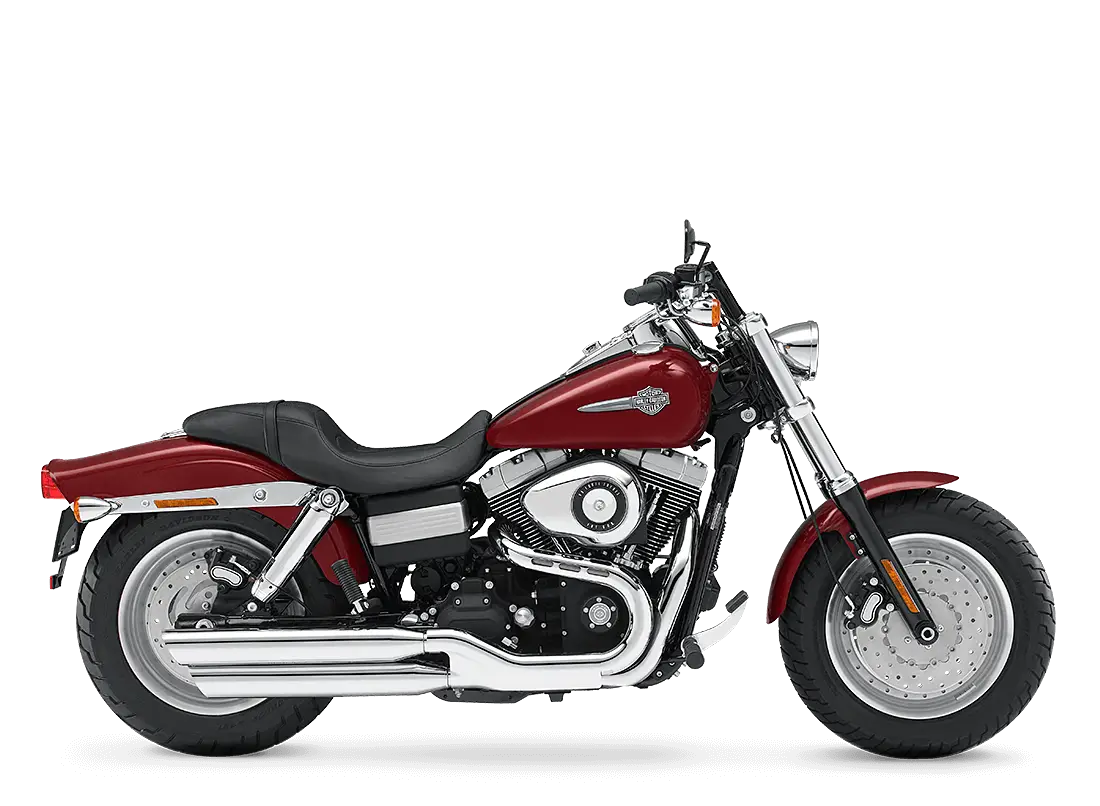 Classic Red Motorcycle Side View