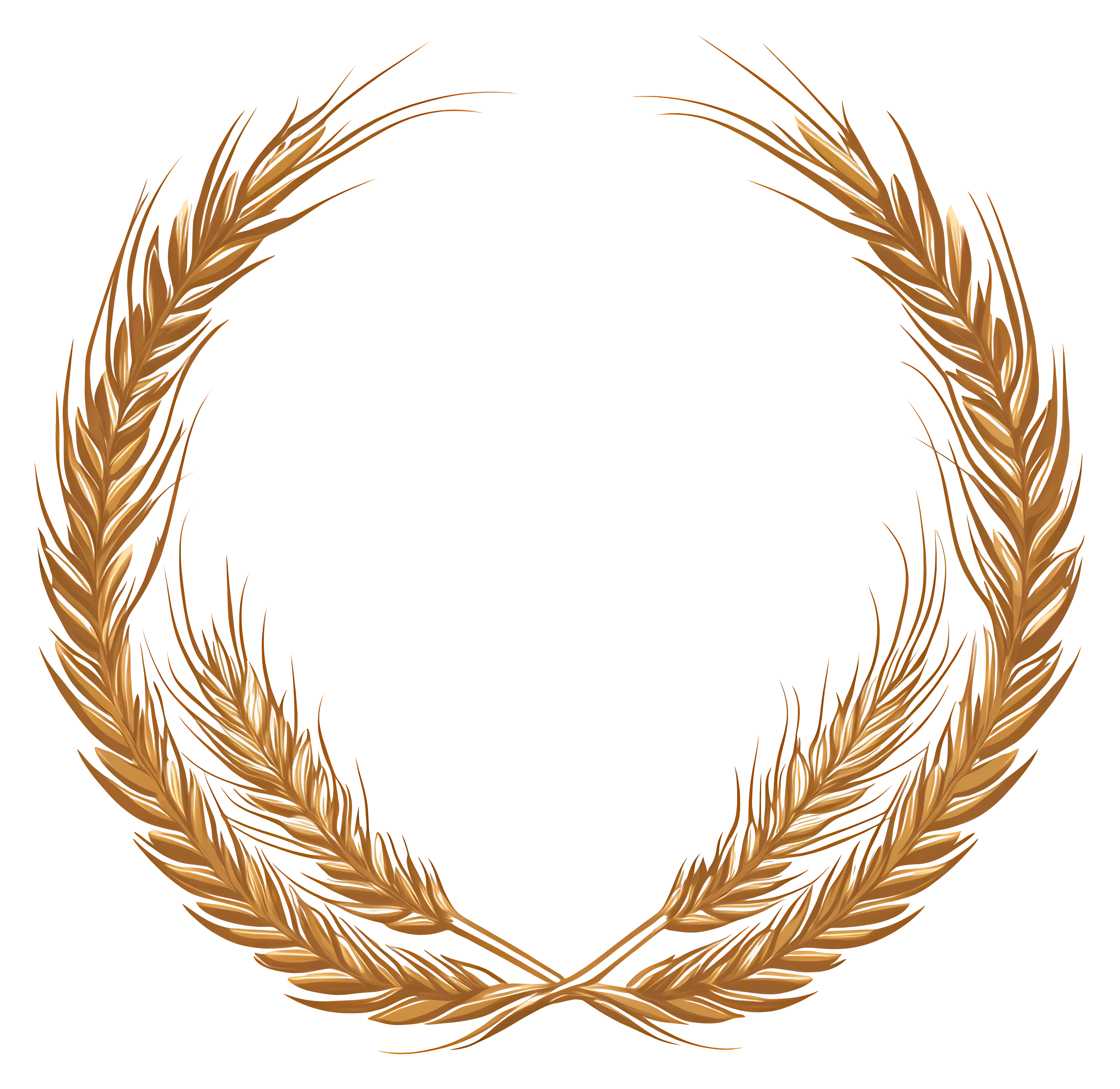 Golden Wheat Harvest Wreath Illustration