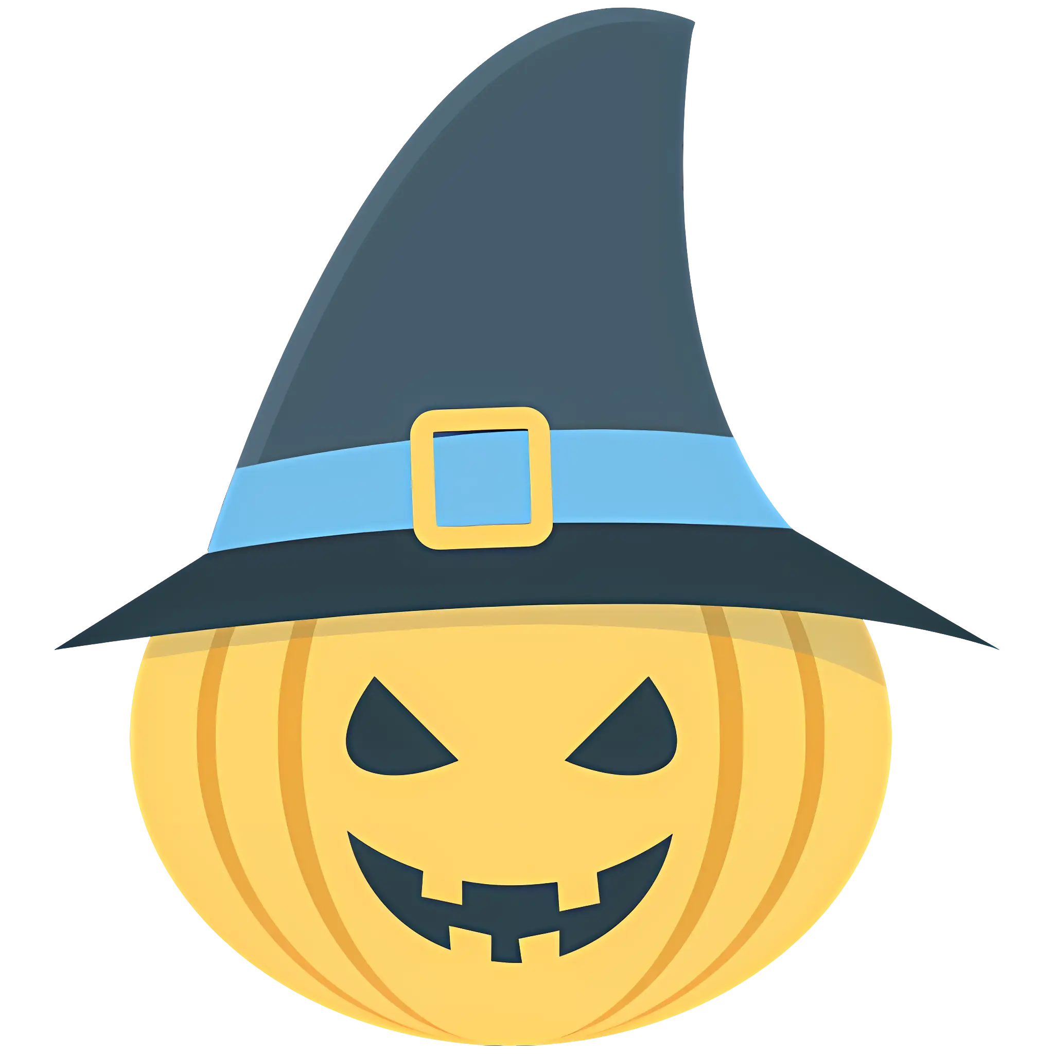 Jack-O&#039;-Lantern Pumpkin with Witch Hat