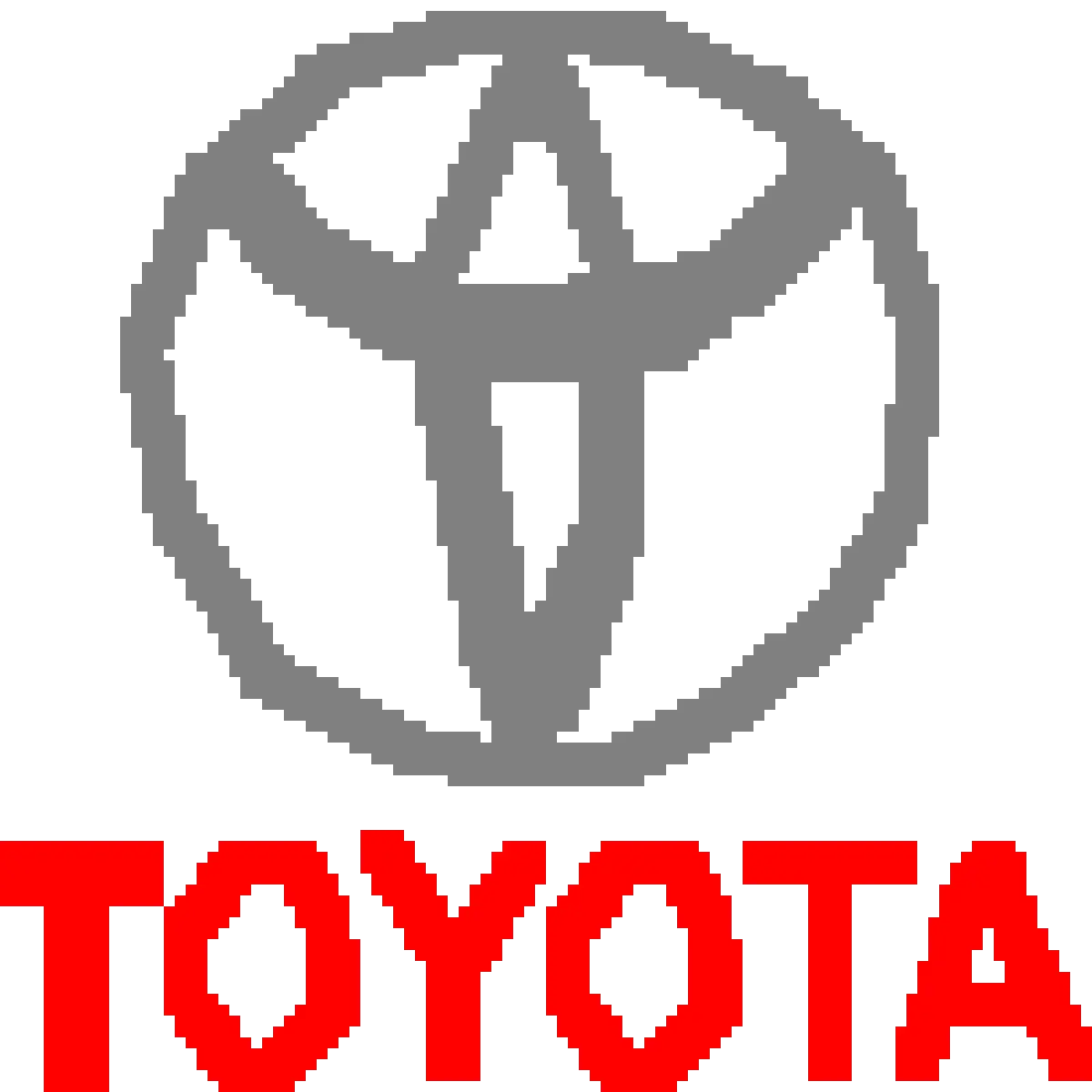 Pixelated Toyota Logo Design