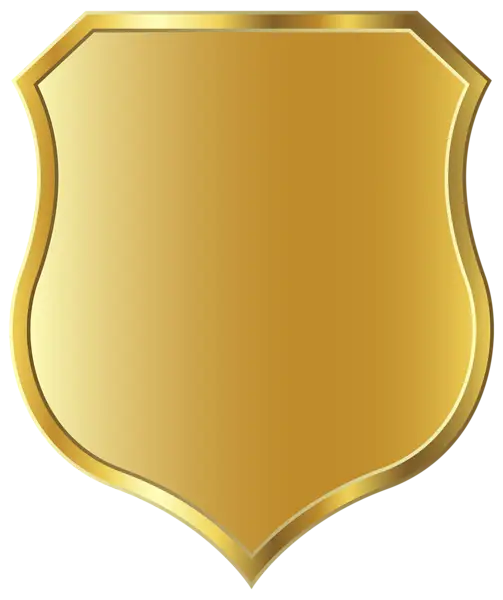 Small Gold Shield Icon for Custom Use