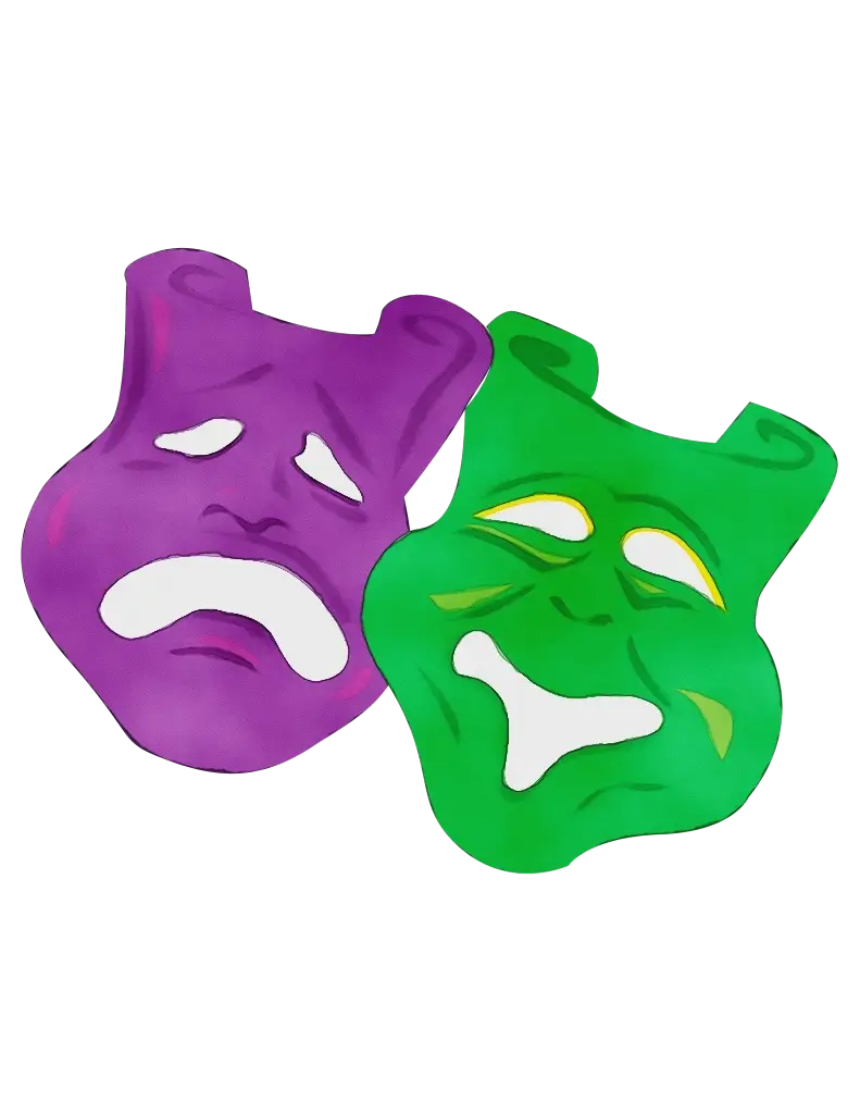 Theater Masks Icon for Drama and Emotion