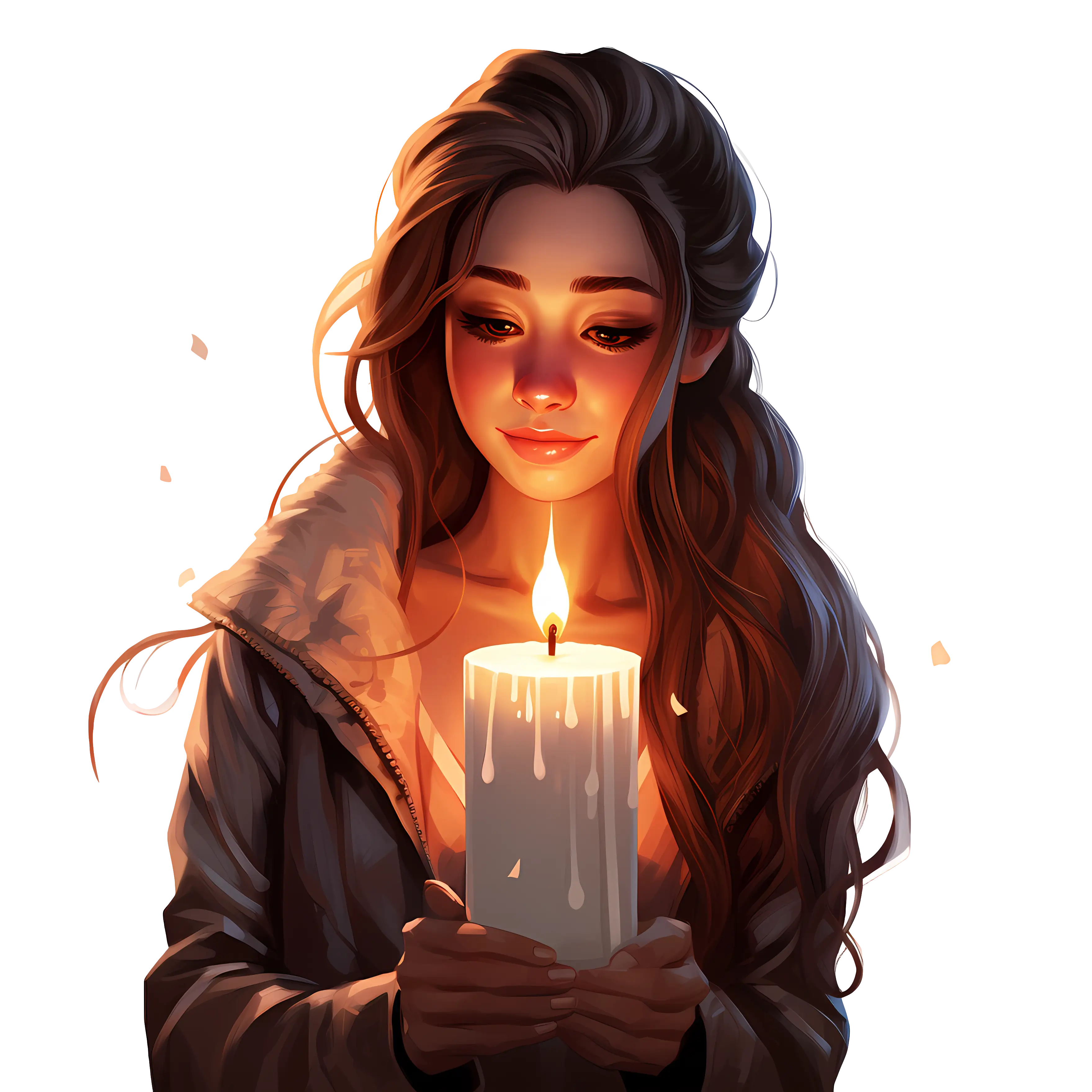 Girl Holding a Candle