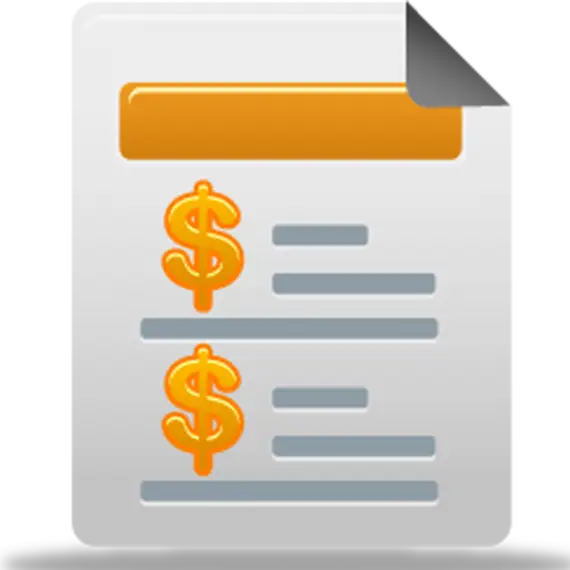 Financial Document with Dollar Symbols