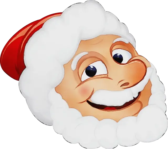 Santa Claus Face Illustration for Christmas Theme