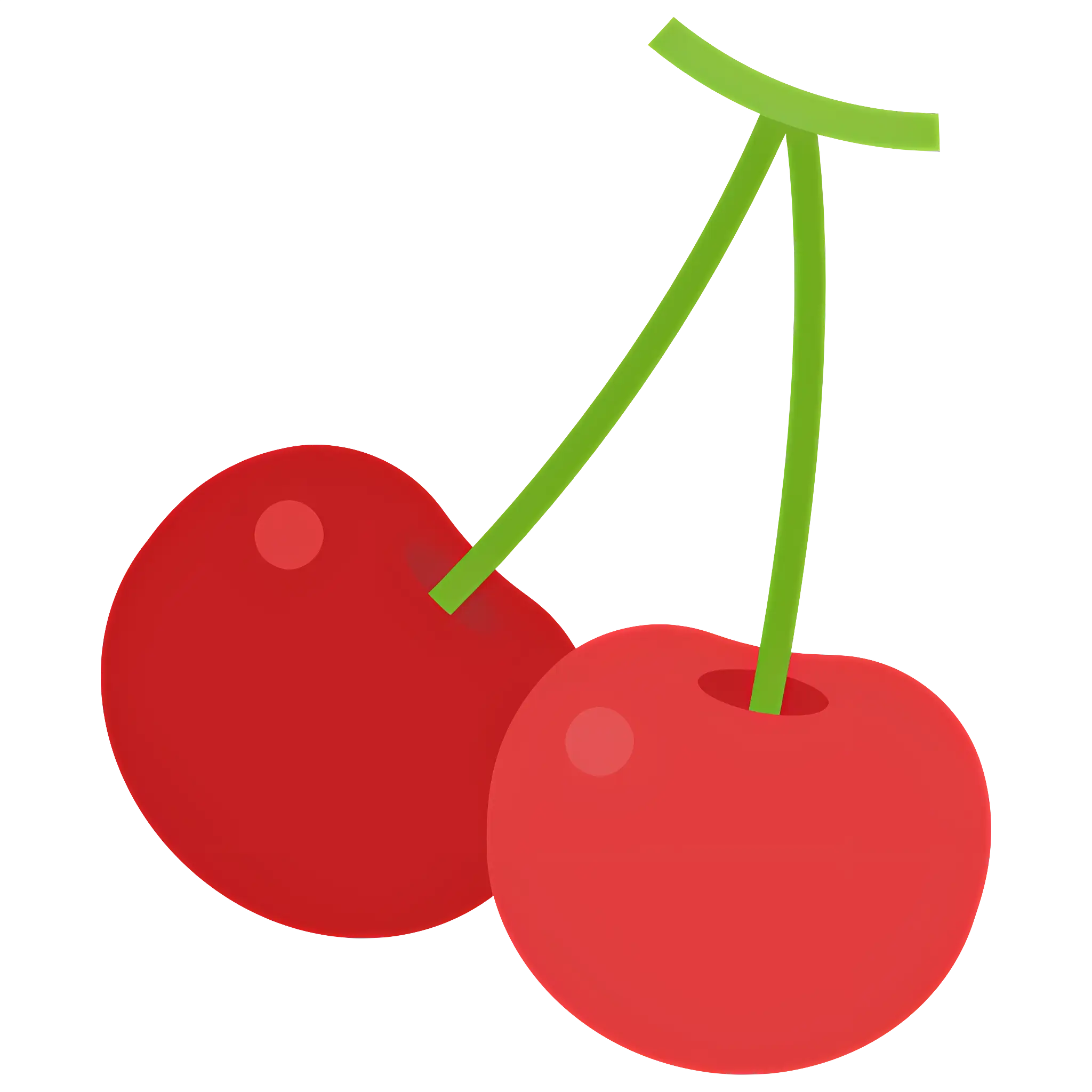 Red Cherries with Stems Illustration
