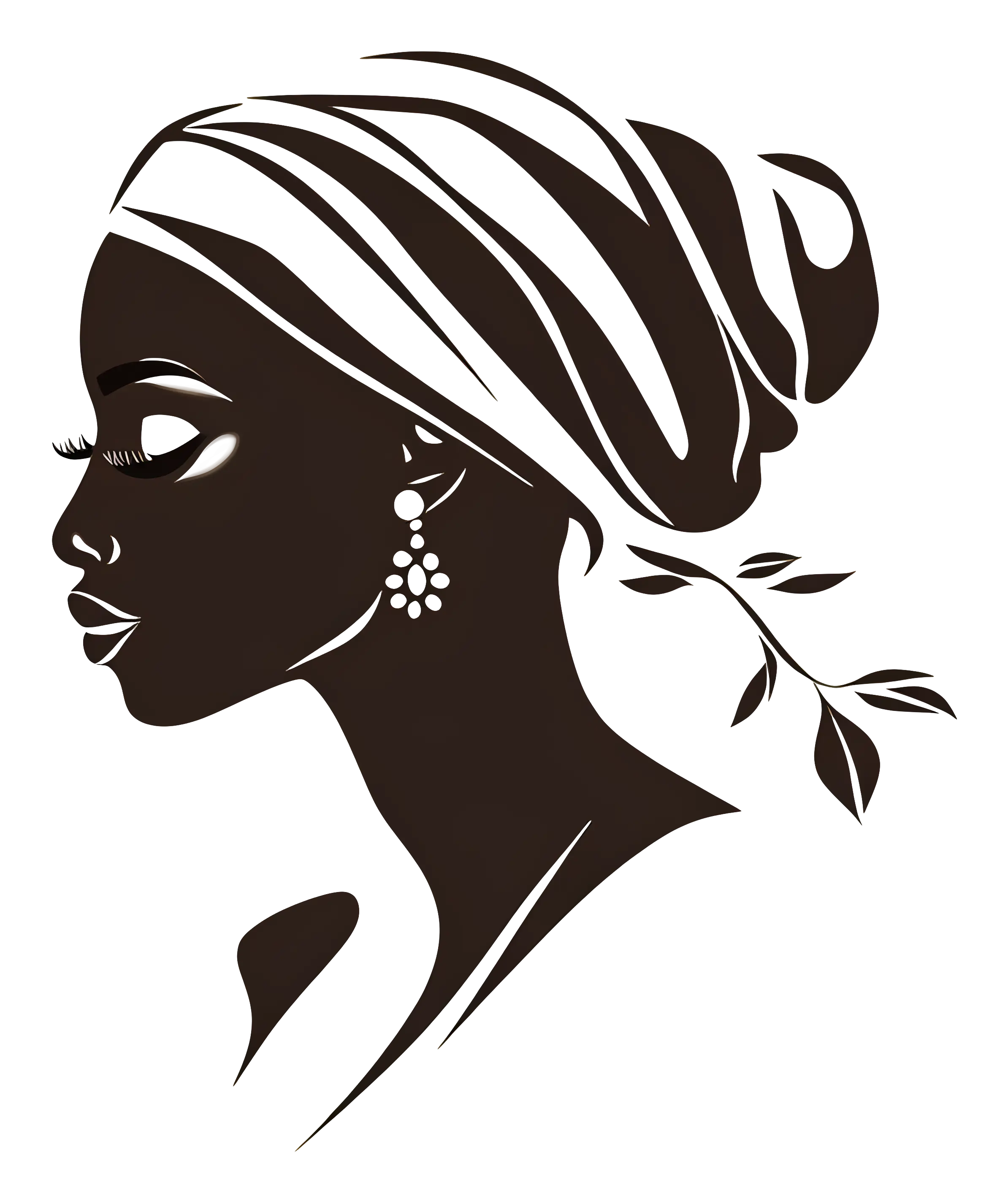 Silhouette Bride with Earrings
