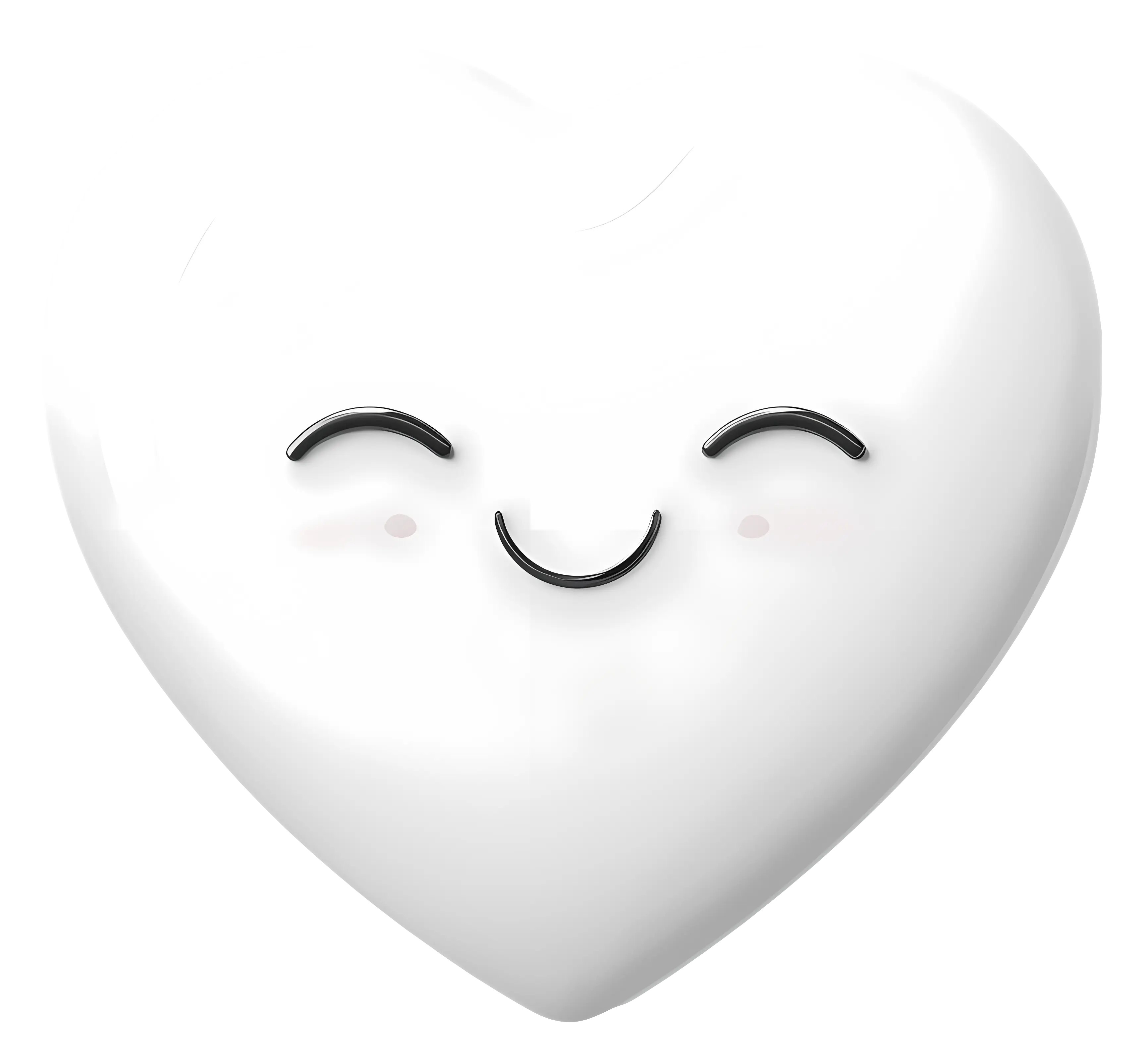 White Heart with Smile