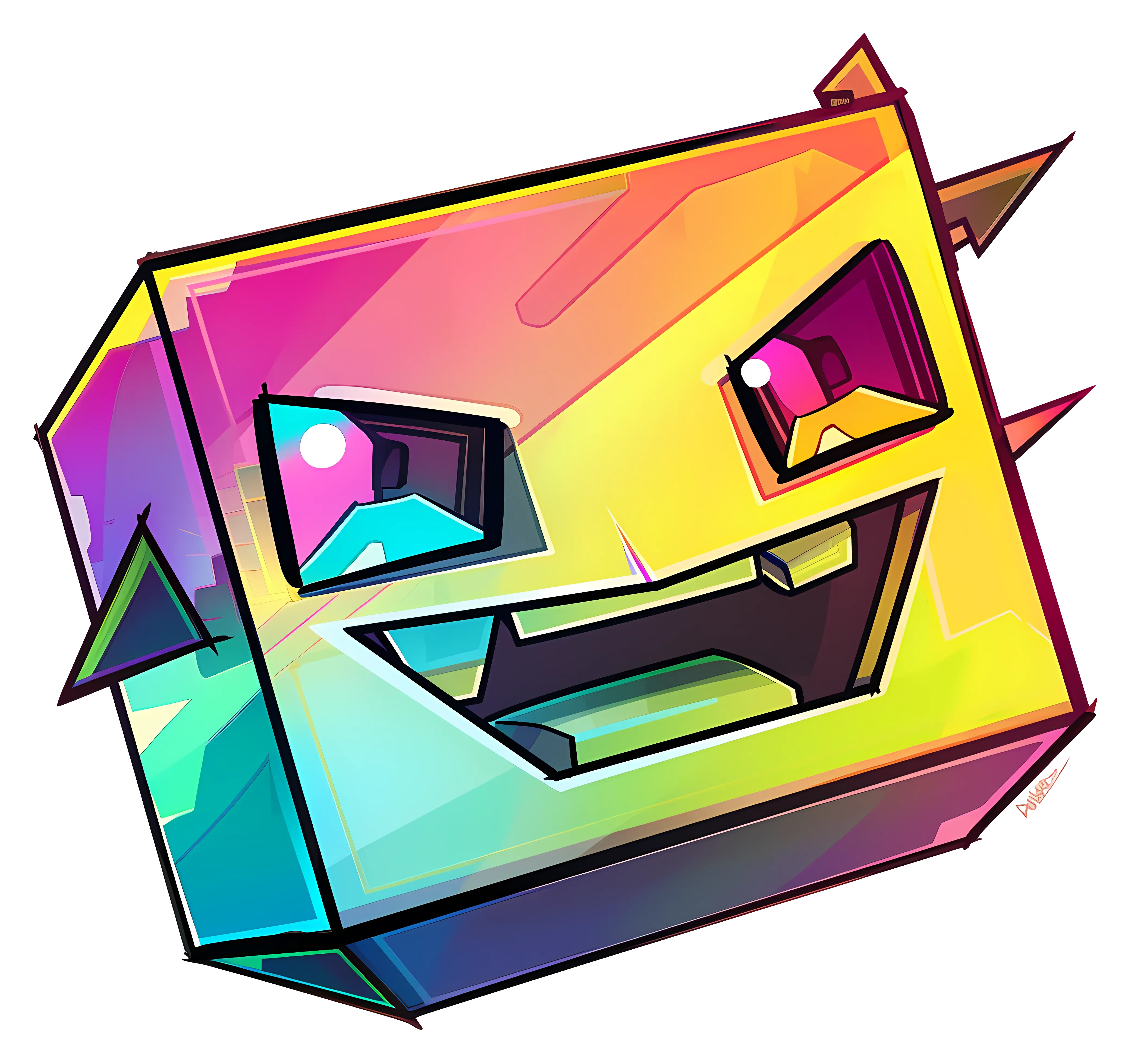 Colorful Cartoon Cube