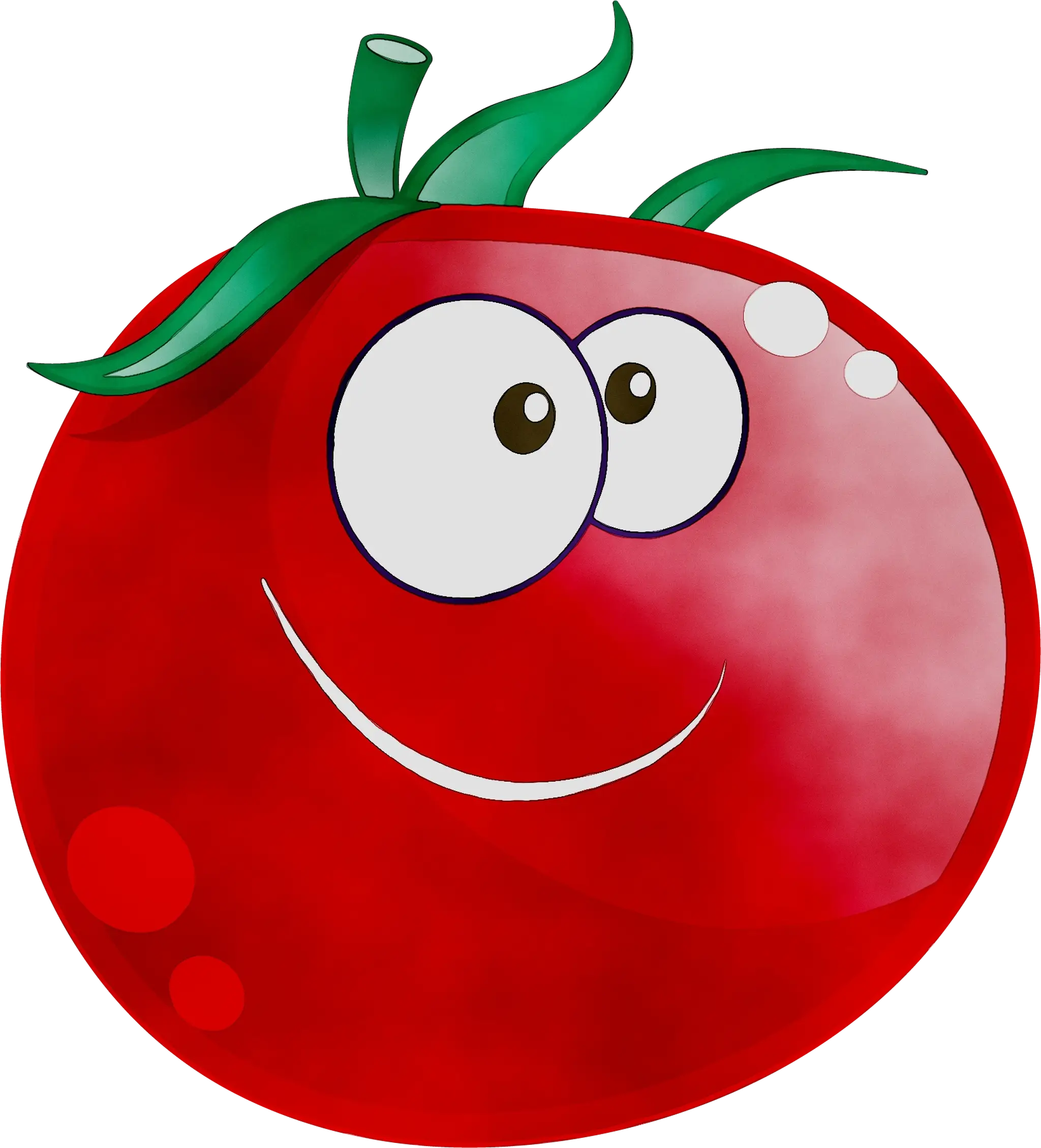 Smiling Tomato Cartoon Illustration