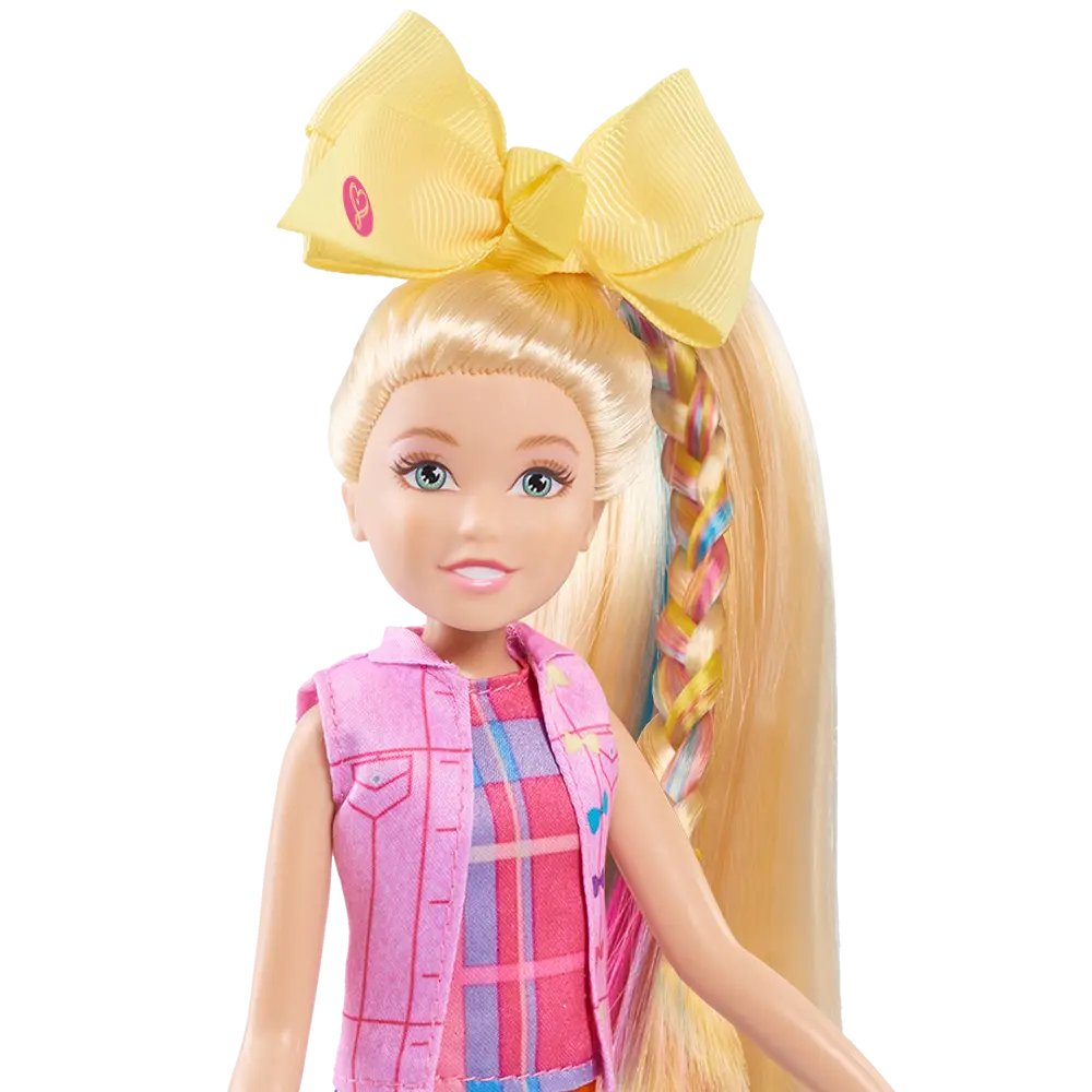 Blonde Doll with Yellow Bow and Pink Outfit