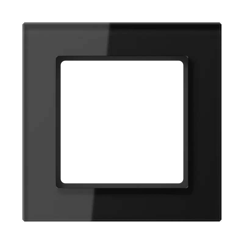 Black Square Electrical Cover Plate Design