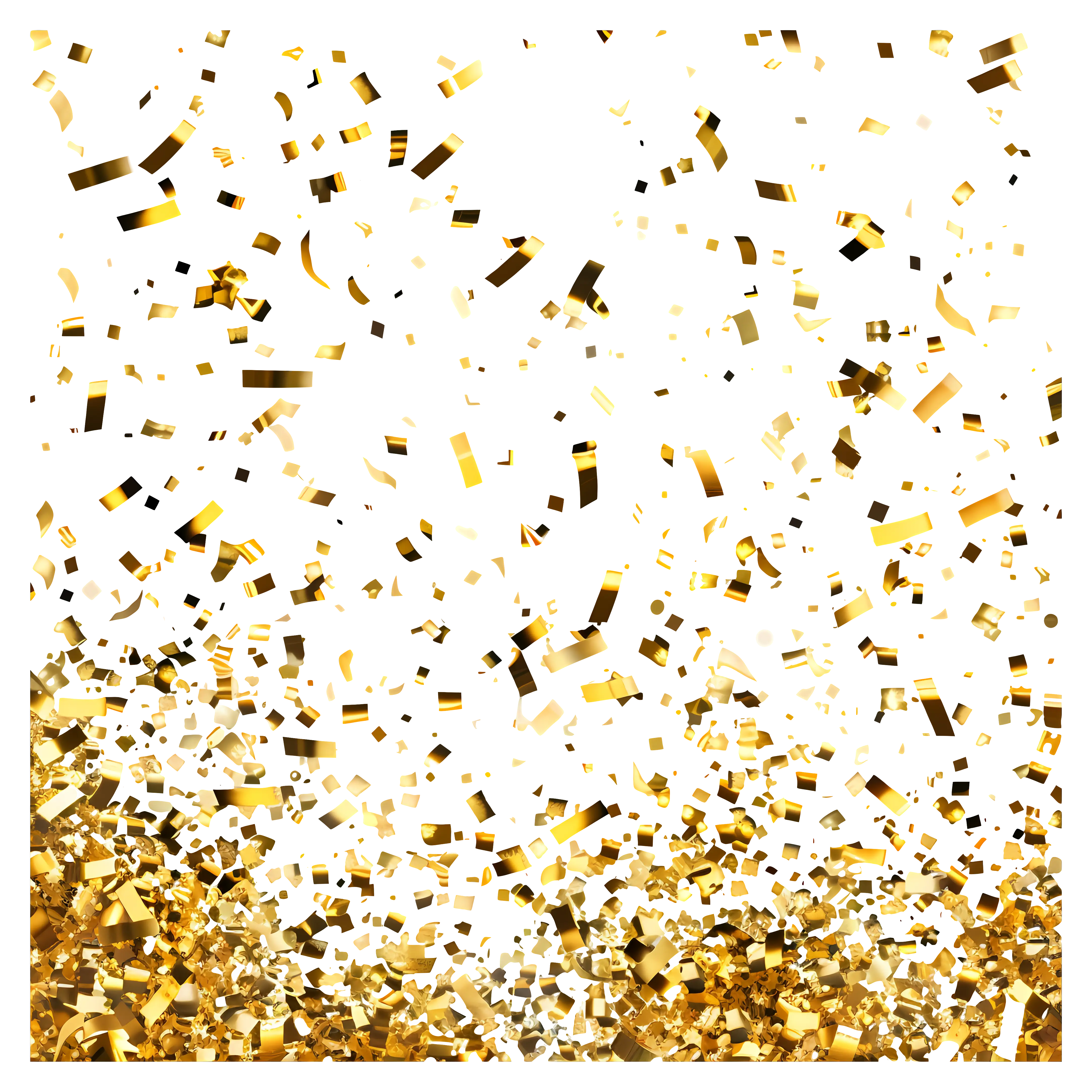 Golden Confetti Falling Decoration