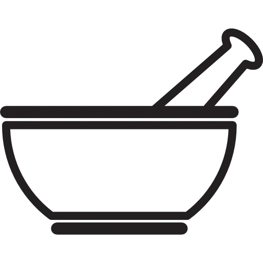 Black Mortar and Pestle Icon