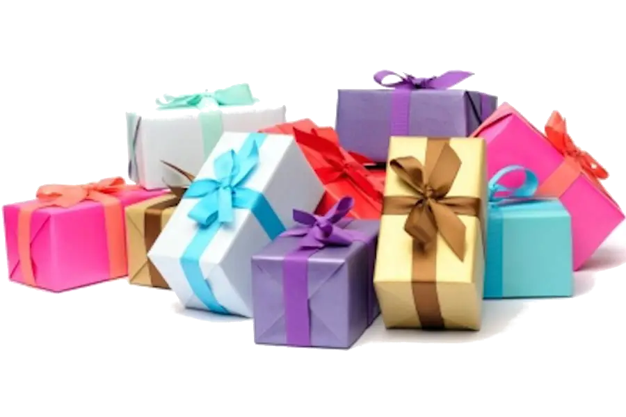 Colorful Gift Boxes with Ribbons