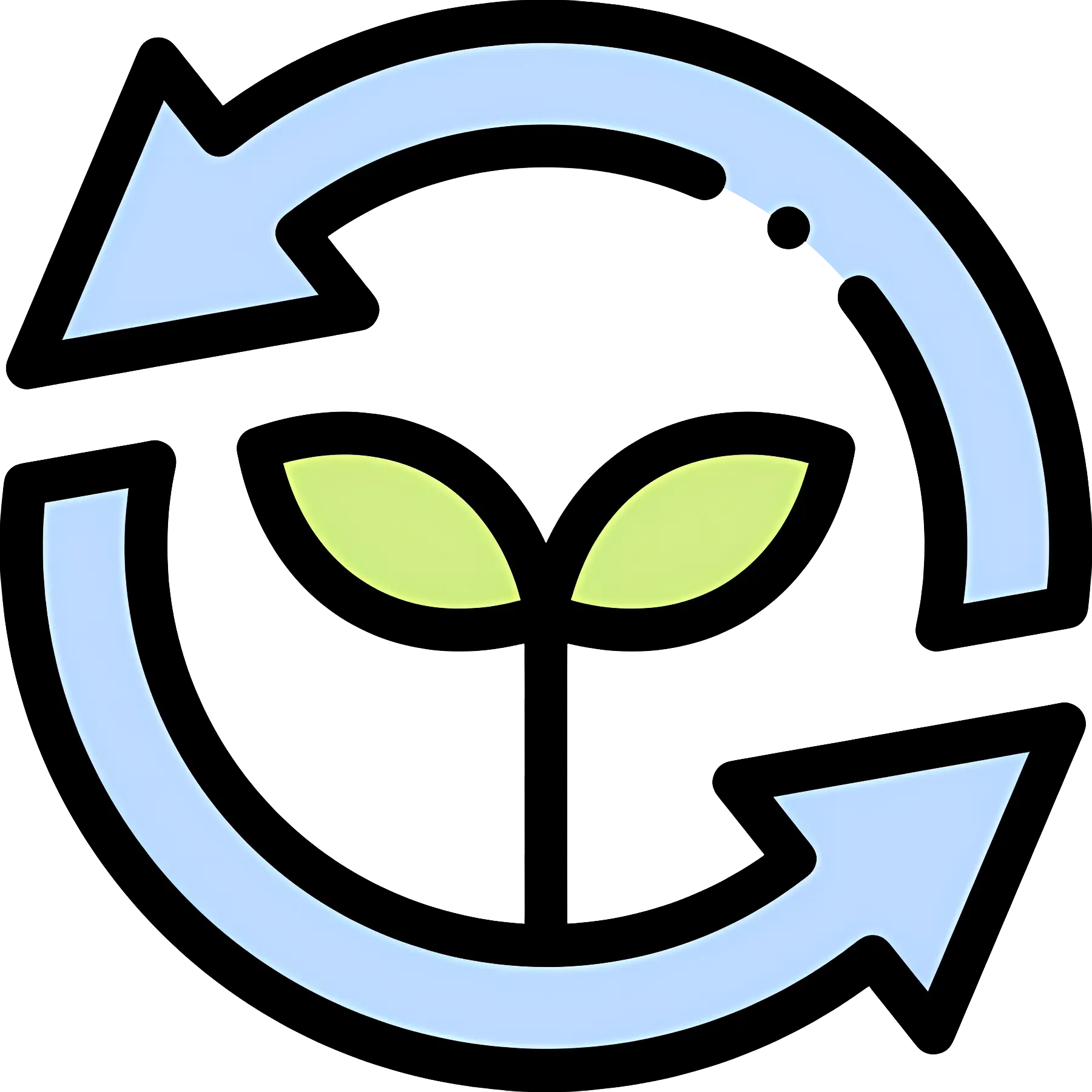 Recycling Symbol with Plant