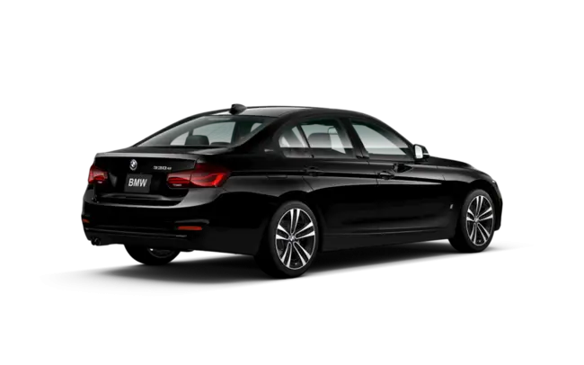 Black Sedan Car in Rear View