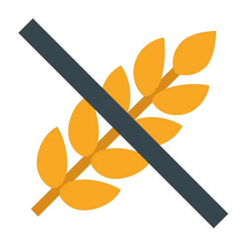 Gluten-Free Icon with Wheat Crossed Out