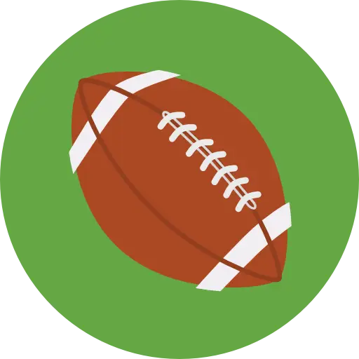 Football Graphic on Green Background