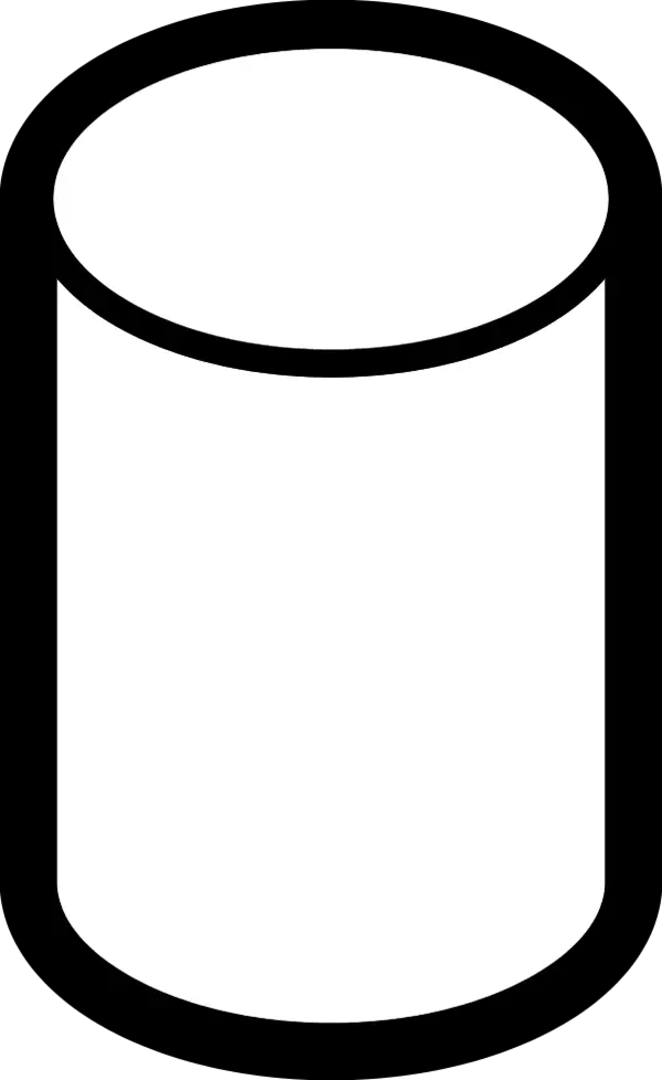 Black and White Cylinder Illustration
