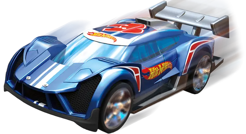 Blue Toy Car with Racing Design