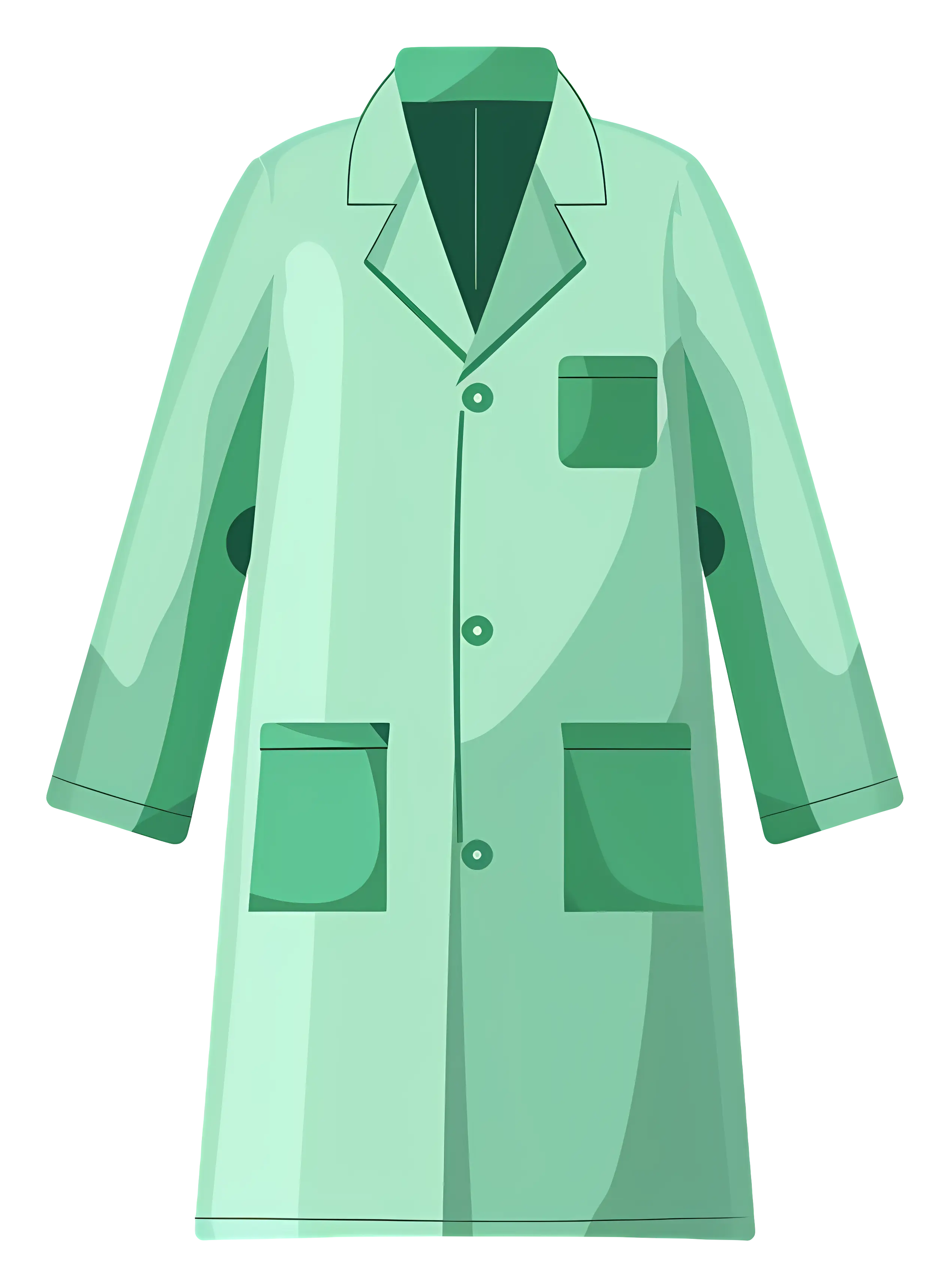 Illustration of a Green Medical Coat