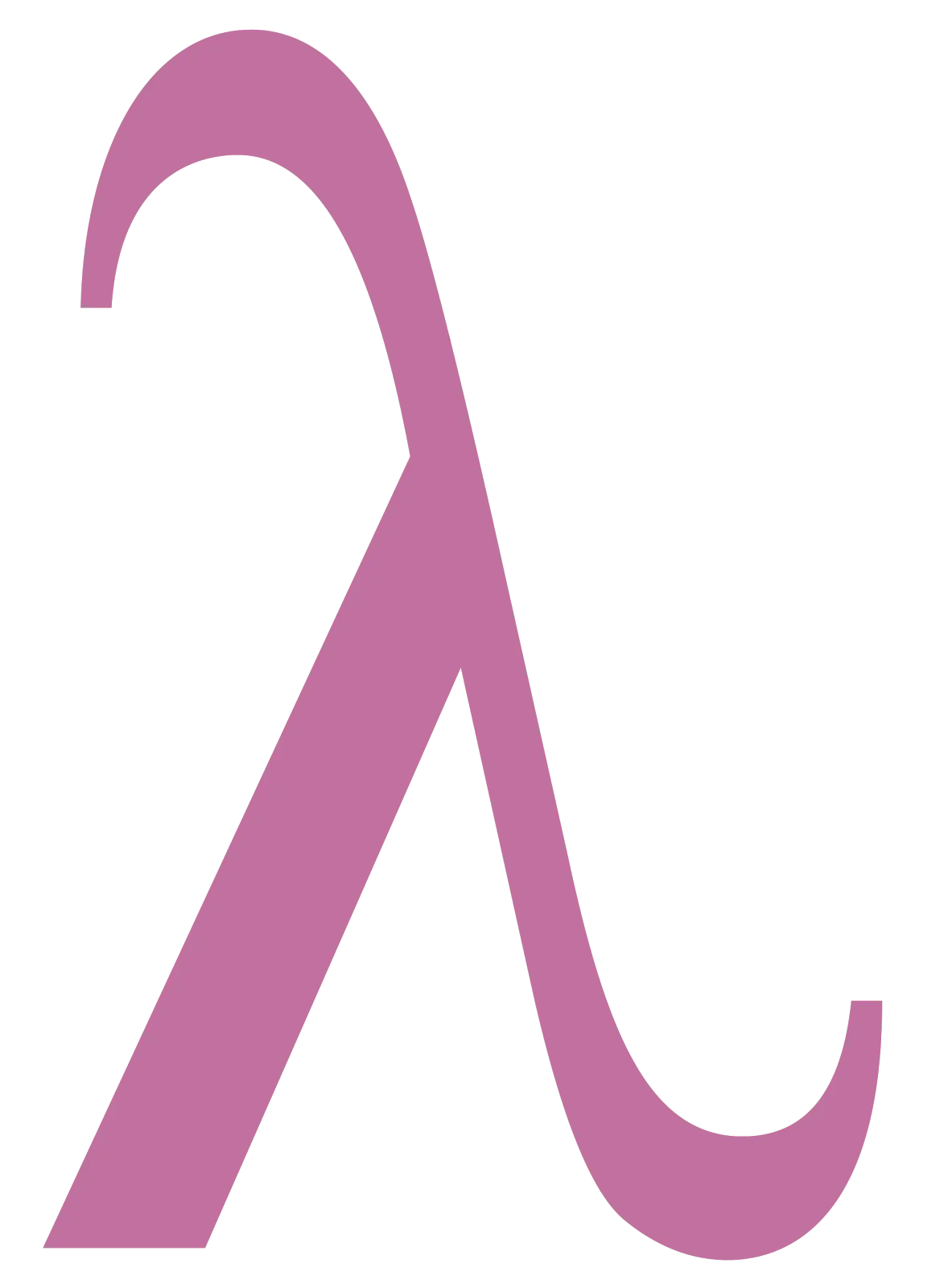 Purple Lambda Symbol in Greek Alphabet